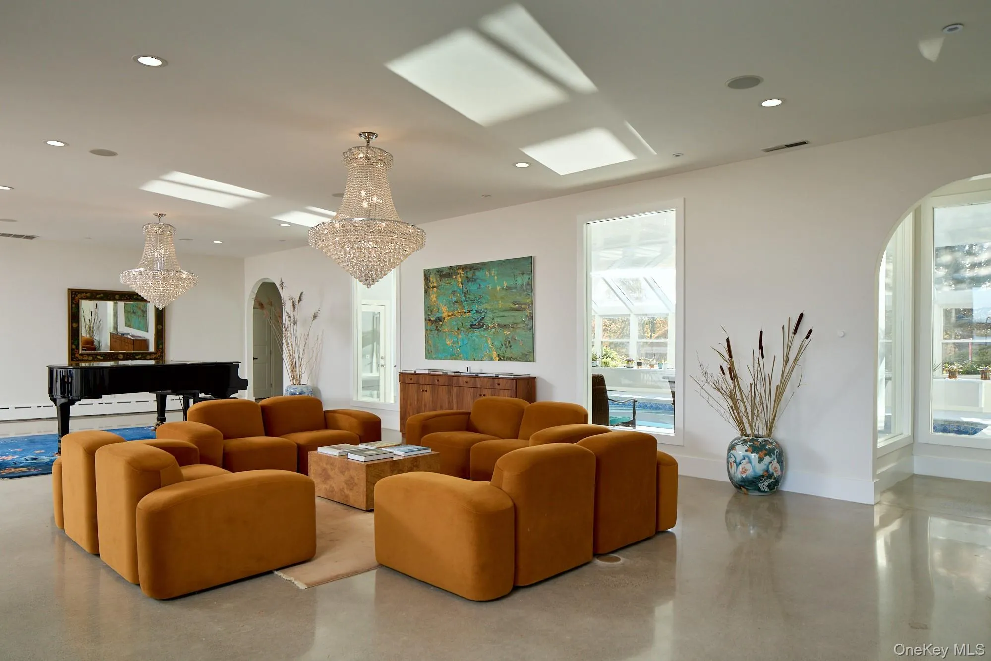 Common area with recessed lighting Common area with recessed lighting