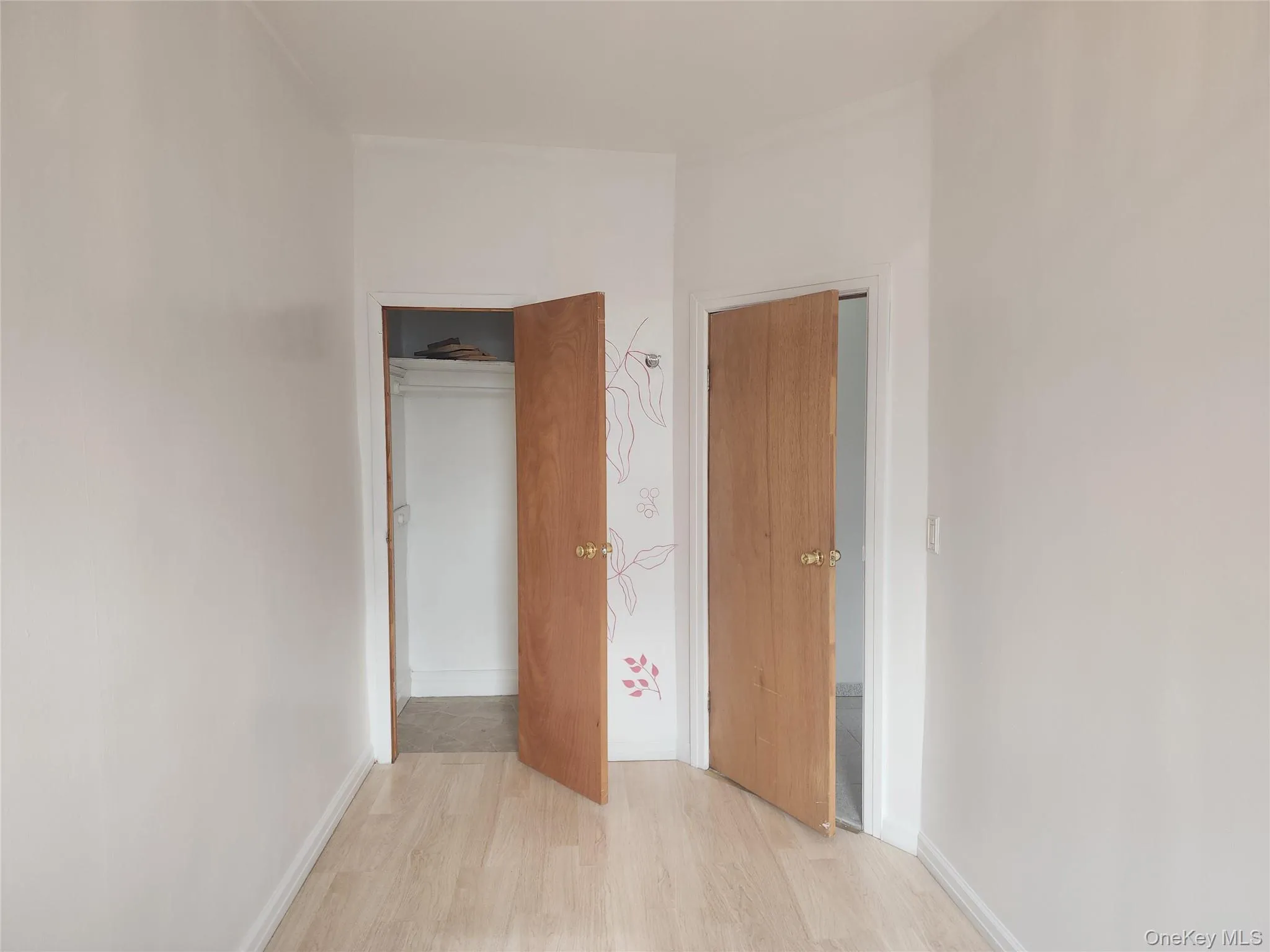 Unfurnished bedroom featuring light wood finished floors and a closet Unfurnished bedroom featuring light wood finished floors and a closet