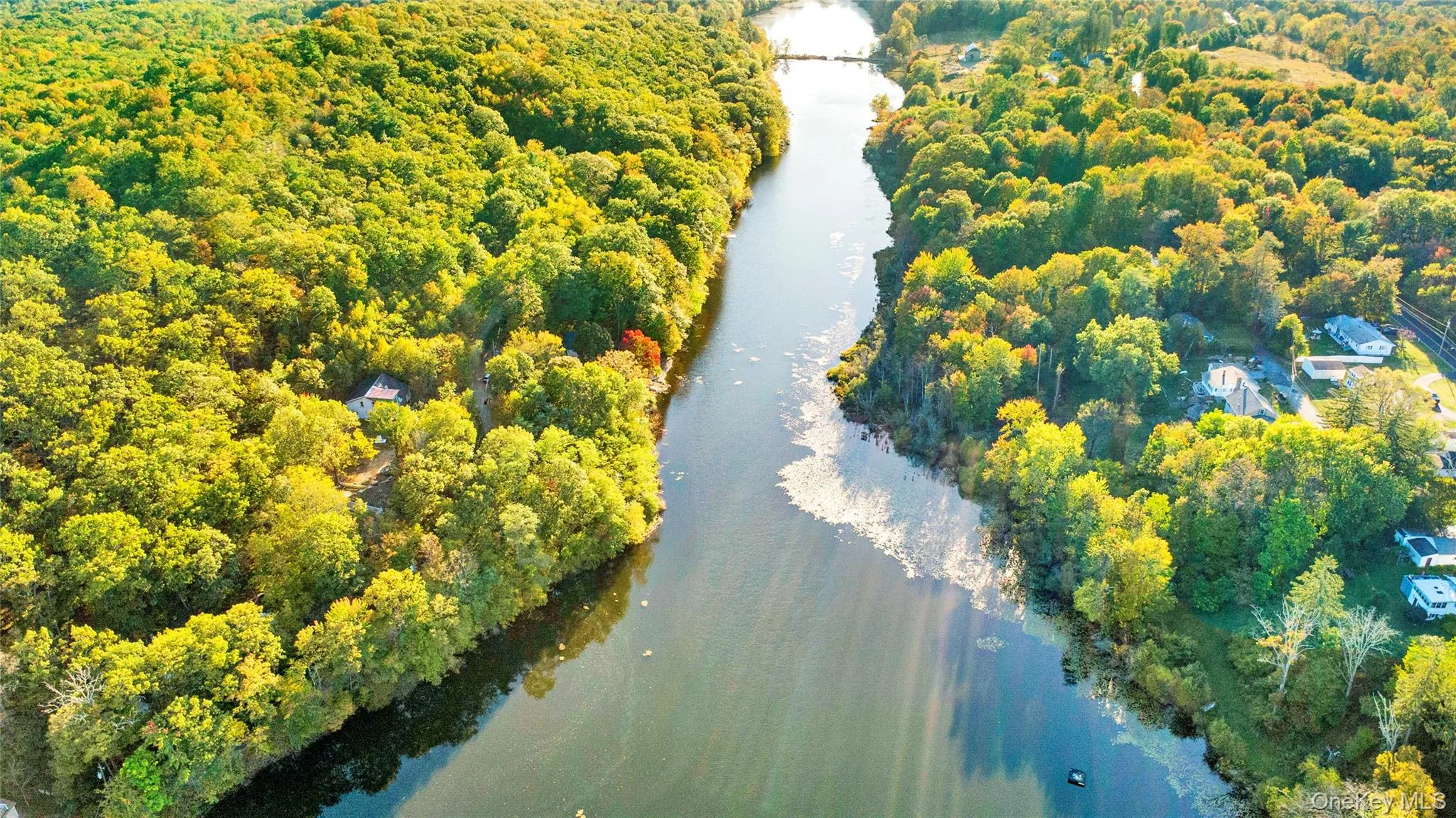 Aerial view of a large body of water Aerial view of a large body of water