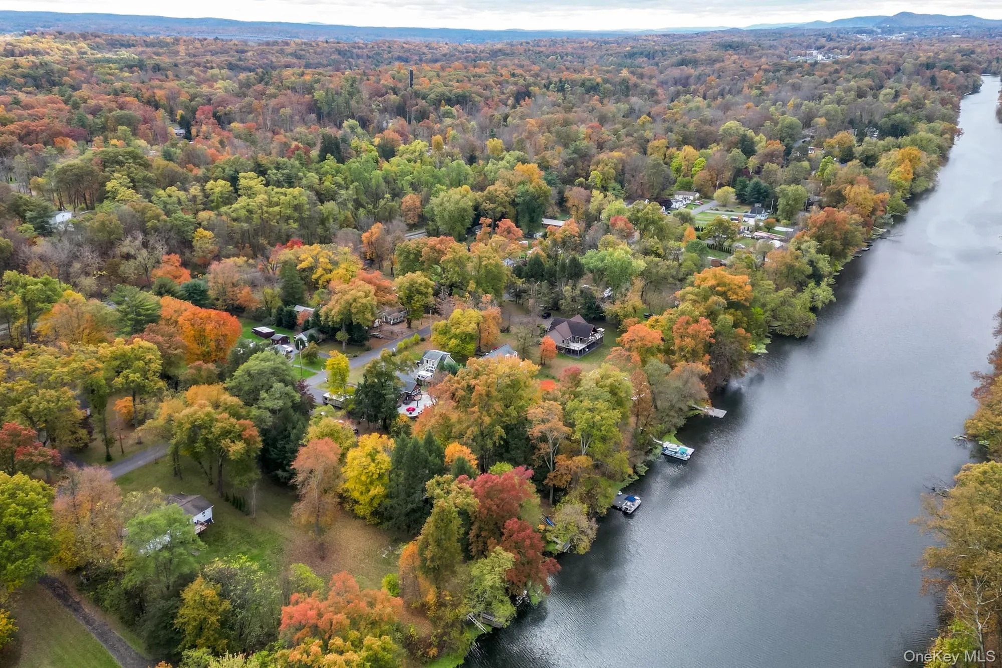 Aerial view of a nearby body of water Aerial view of a nearby body of water