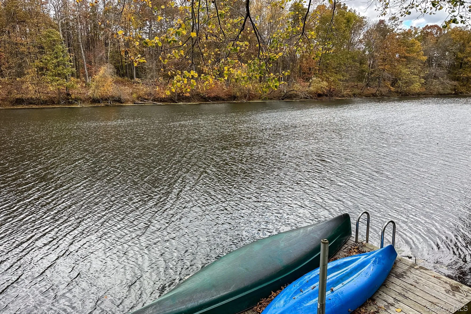 Dock featuring a water view and a forest view Dock featuring a water view and a forest view