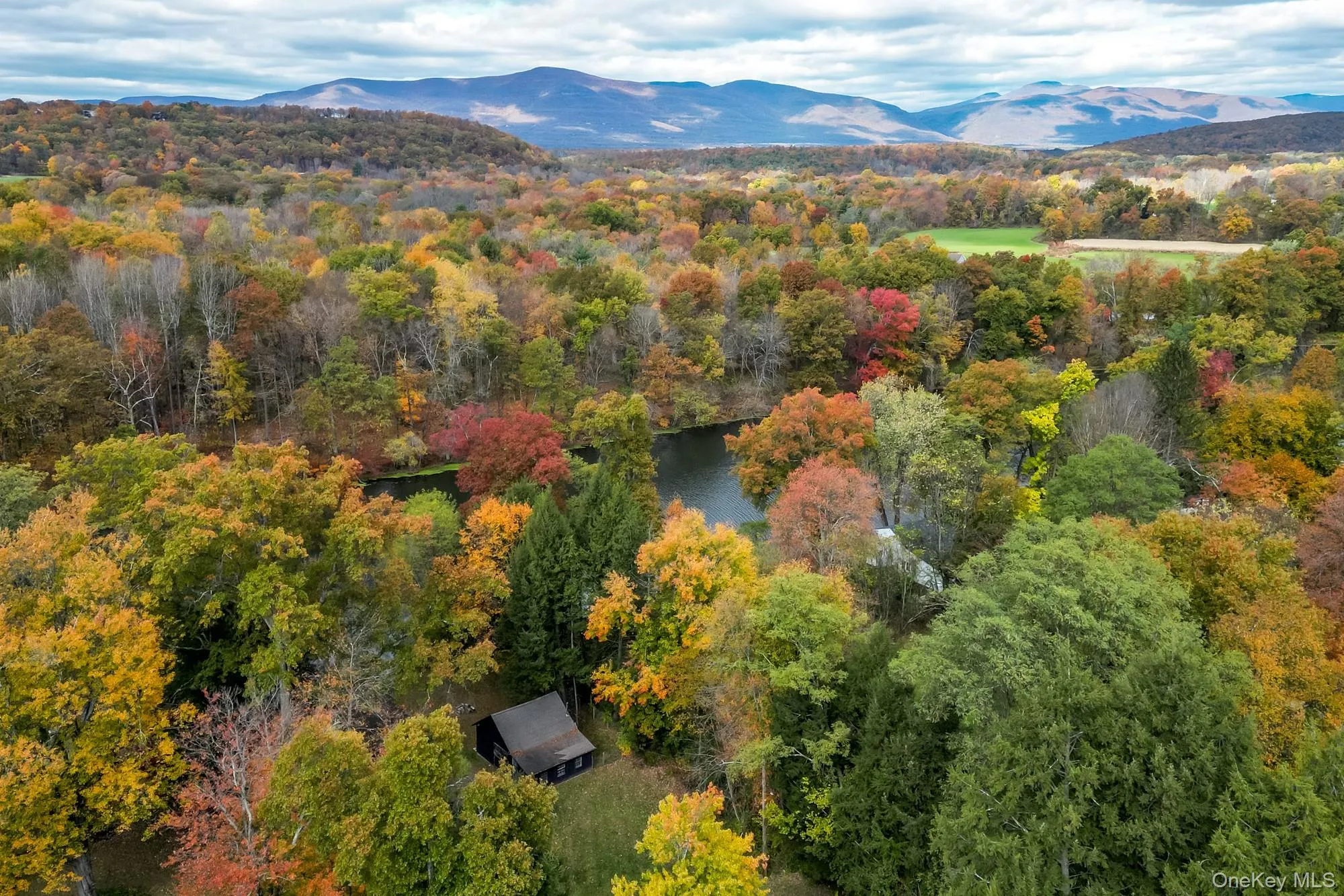 Aerial view of a mountainous background Aerial view of a mountainous background