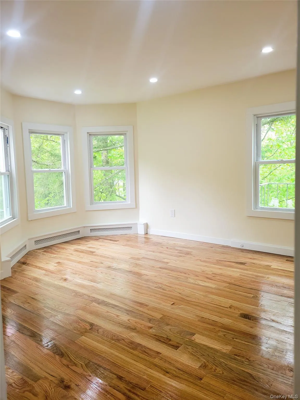 Spare room with light wood finished floors and recessed lighting Spare room with light wood finished floors and recessed lighting