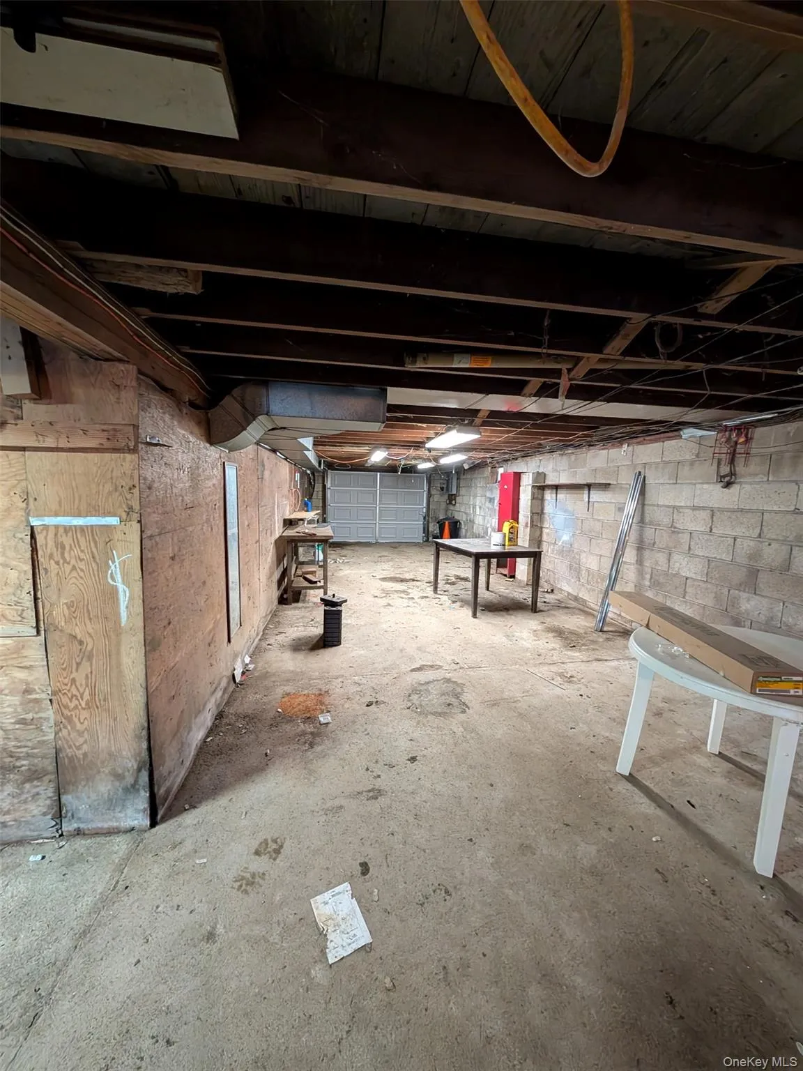 View of unfinished basement View of unfinished basement
