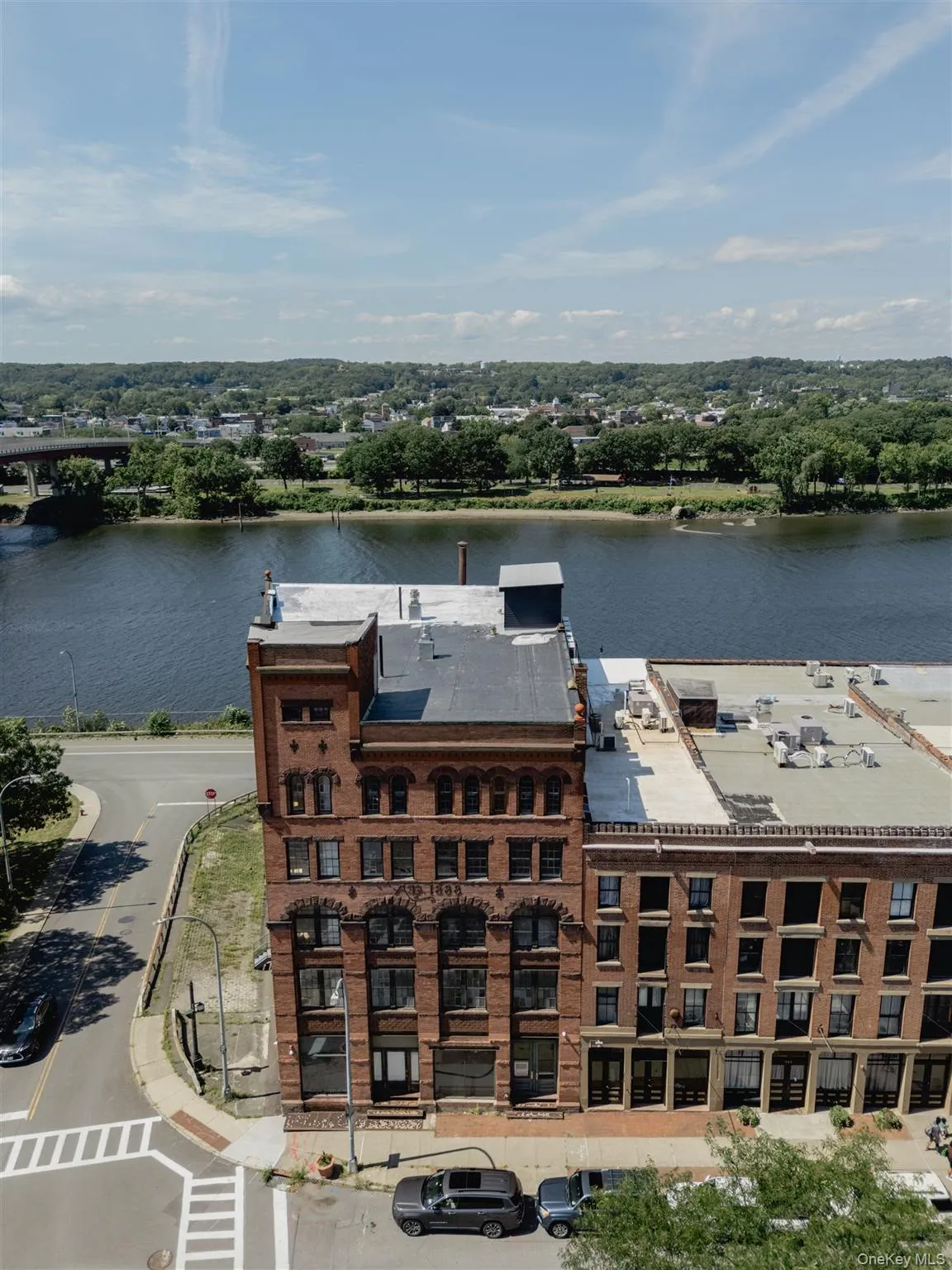 Drone / aerial view of a nearby body of water Drone / aerial view of a nearby body of water