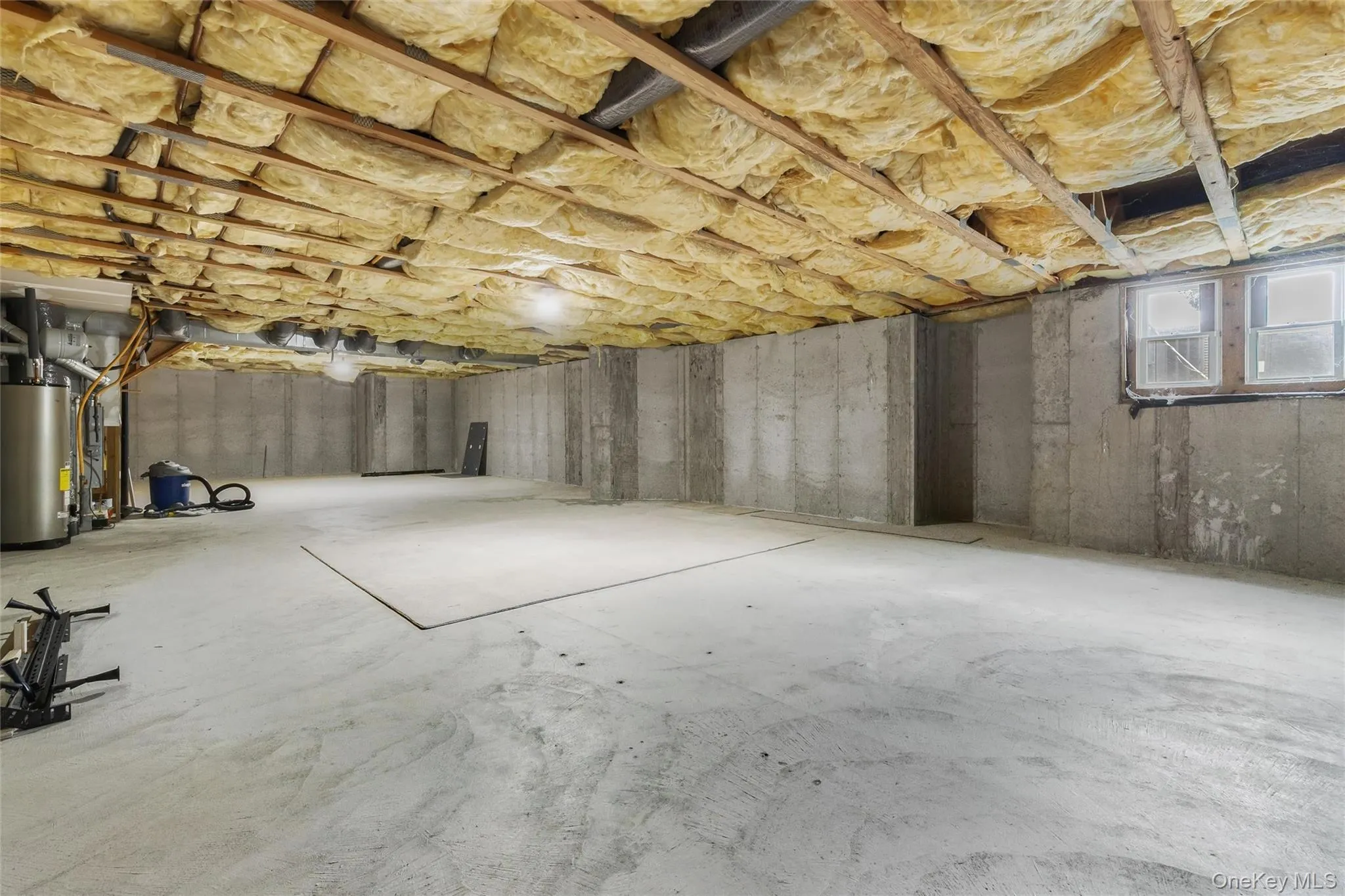 Basement with gas water heater Basement with gas water heater