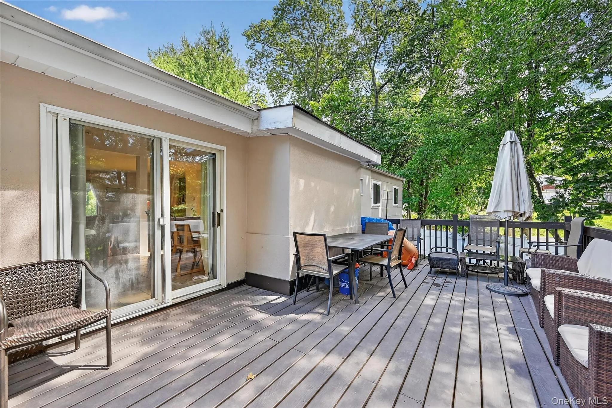 Deck featuring outdoor dining area Deck featuring outdoor dining area