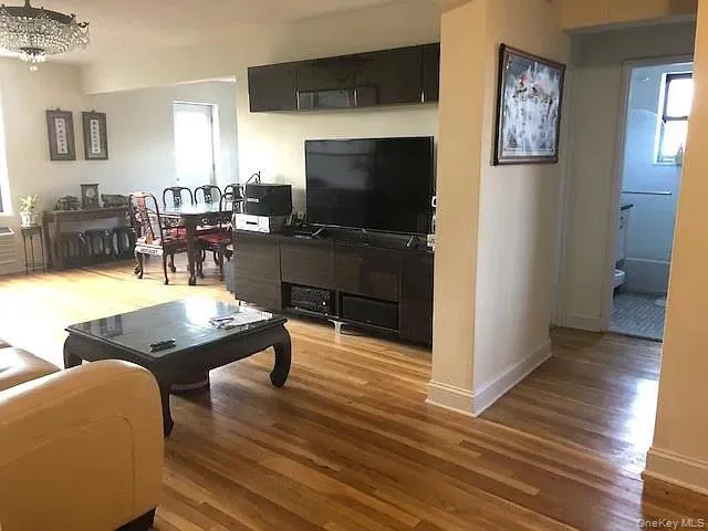 Living room featuring light wood-type flooring Living room featuring light wood-type flooring