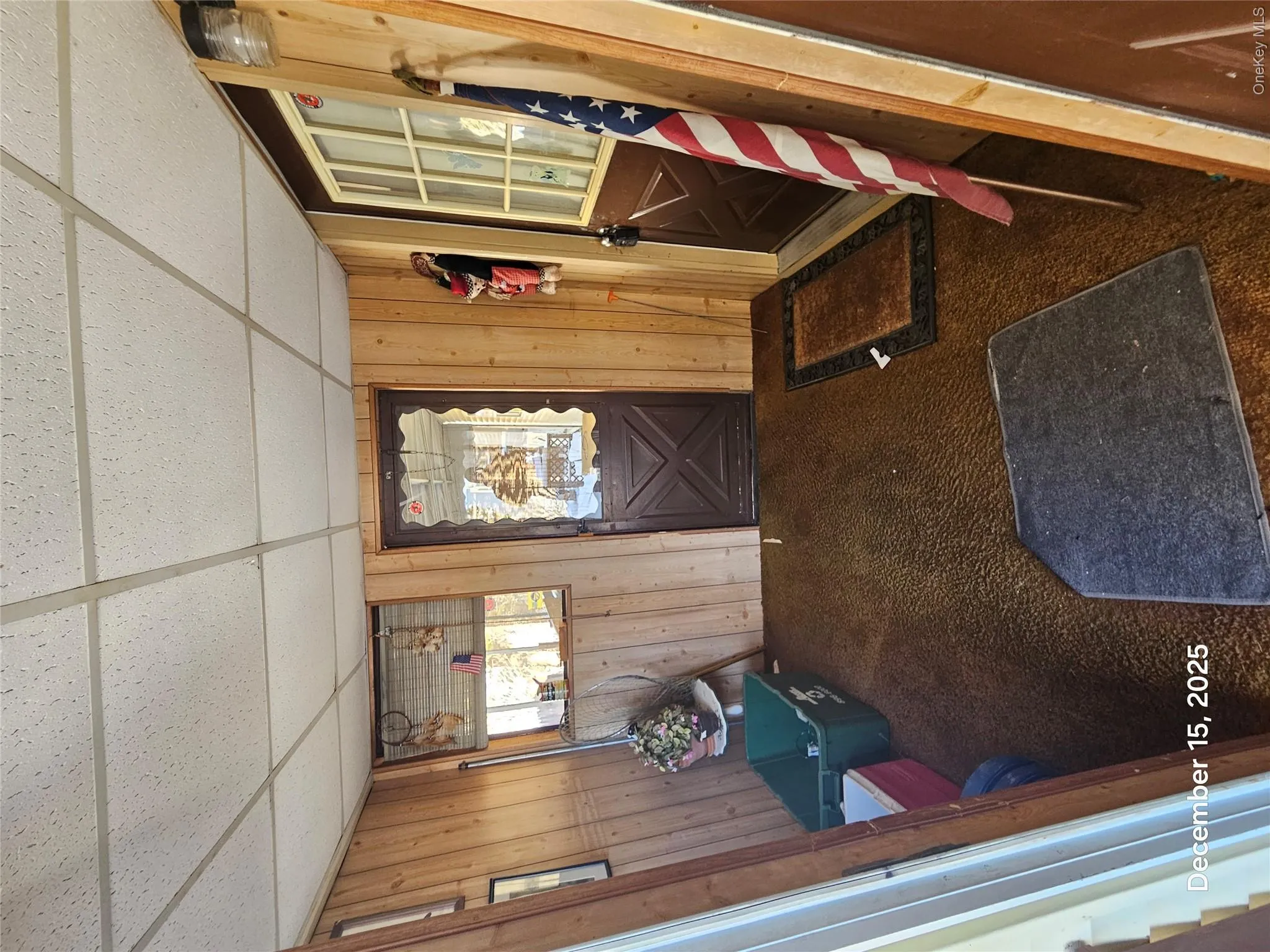 Enclosed porch. Enclosed porch.