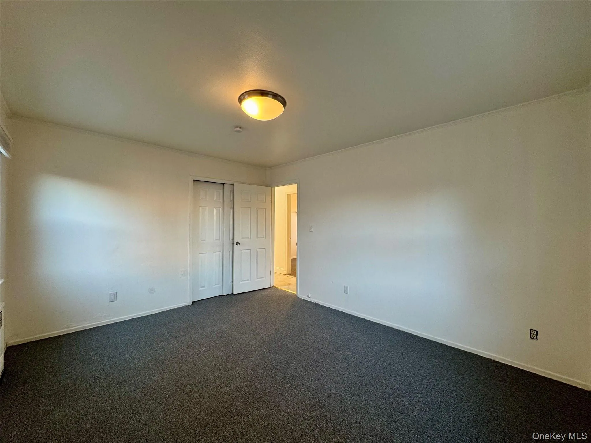 Unfurnished bedroom with carpet and a closet Unfurnished bedroom with carpet and a closet