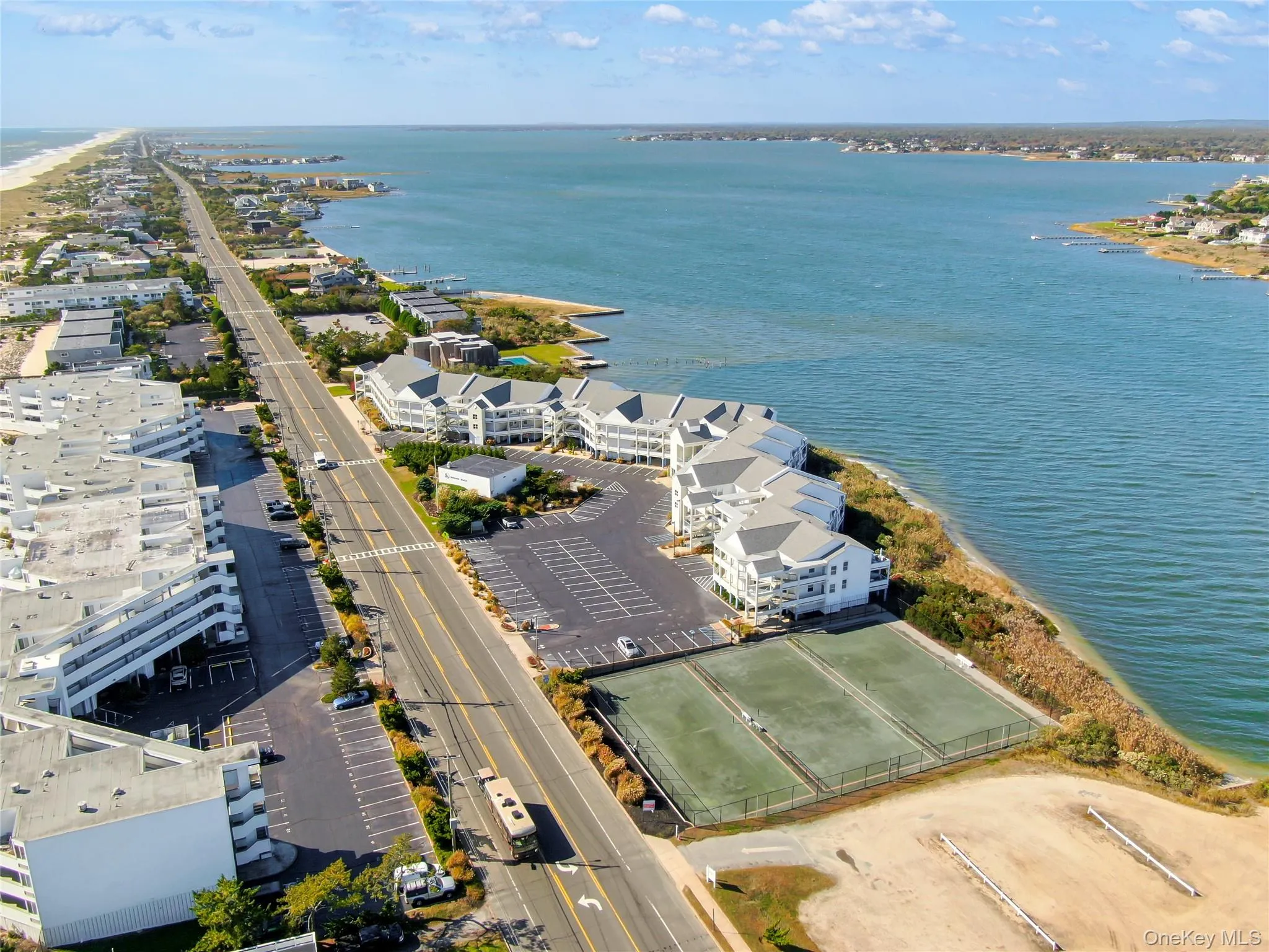 Aerial view of a large body of water Aerial view of a large body of water