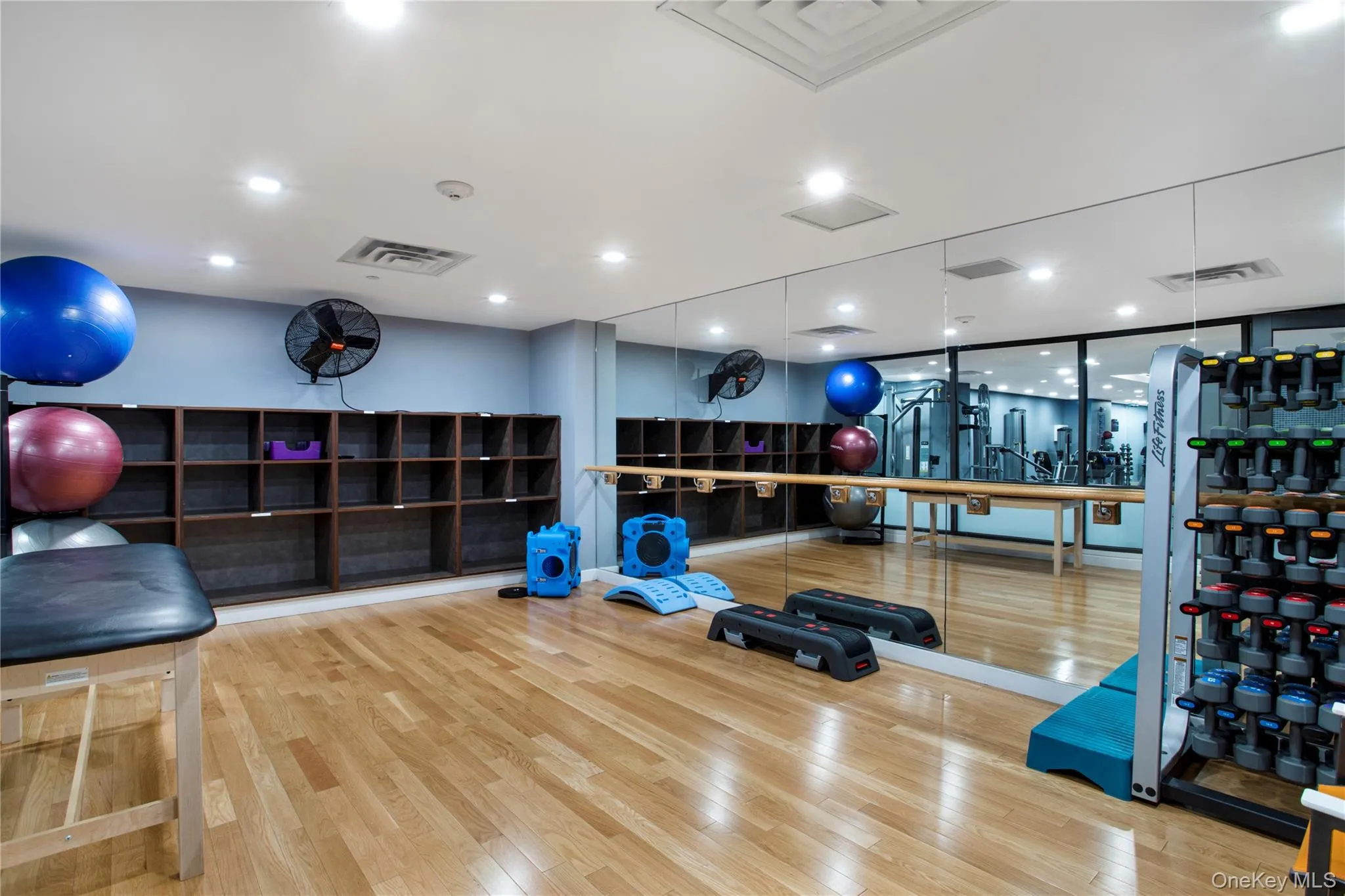 Fitness center with recessed lighting Fitness center with recessed lighting