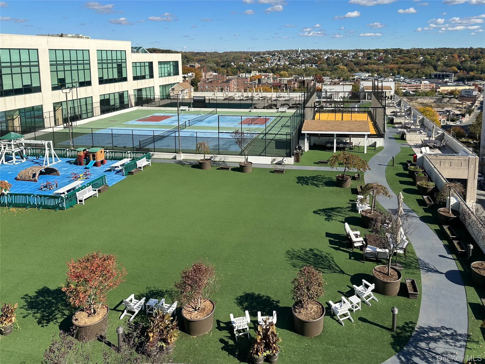 South-East view from living room/ dining room: over the stunning Recreation Deck South-East view from living room/ dining room: over the stunning Recreation Deck