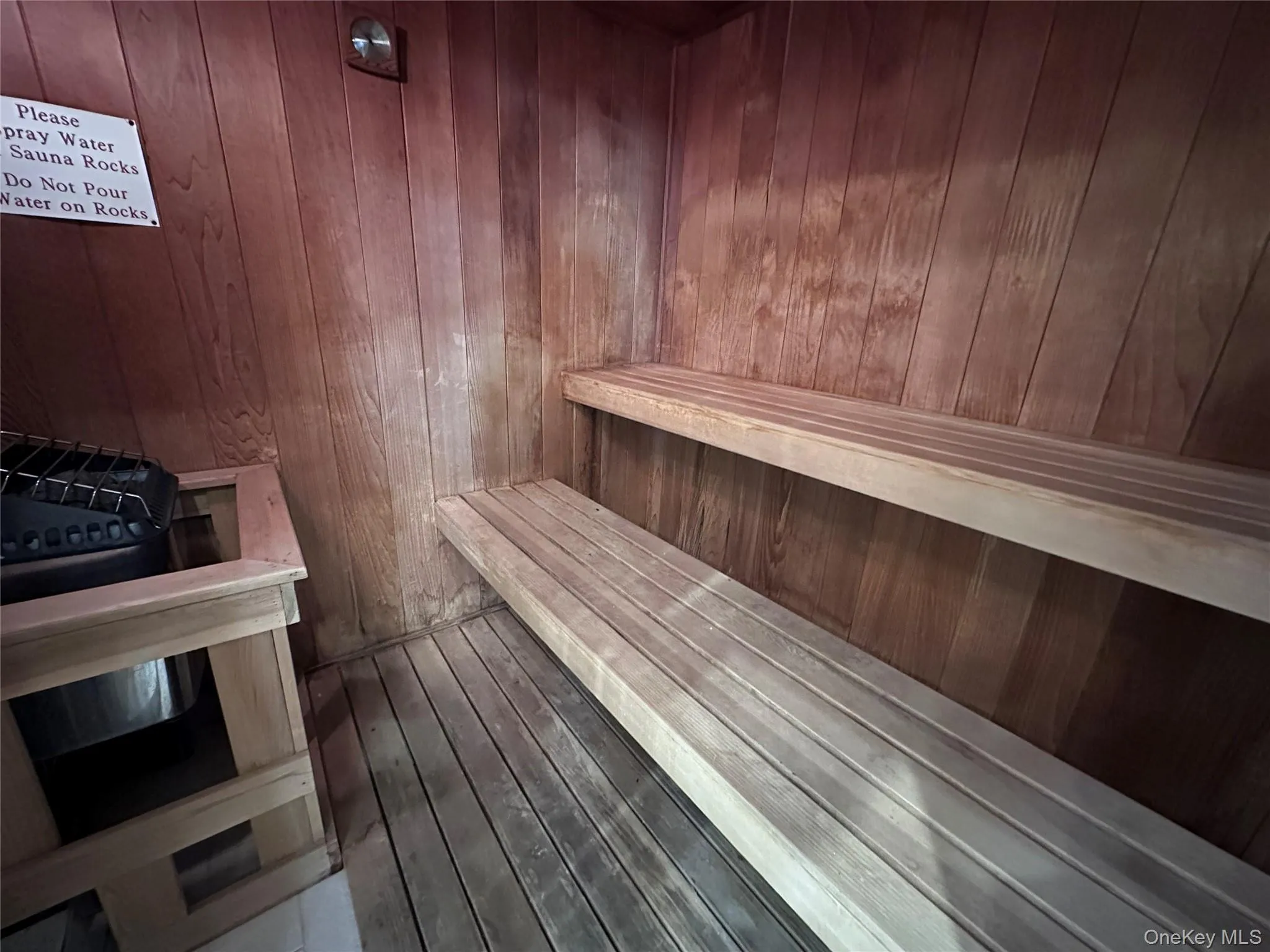 Sauna with wood walls Sauna with wood walls