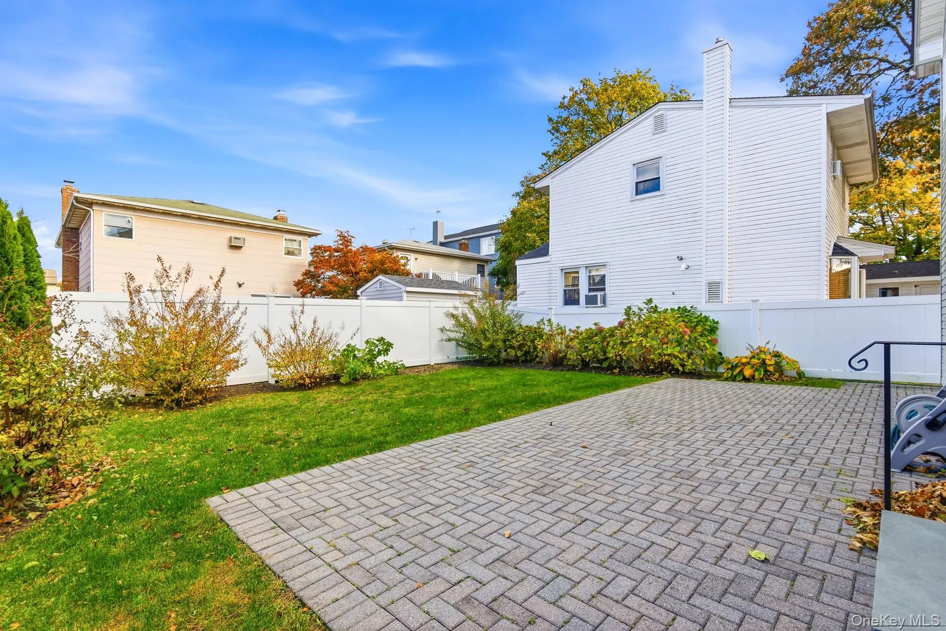 Fenced Private backyard with patio. Fenced Private backyard with patio.
