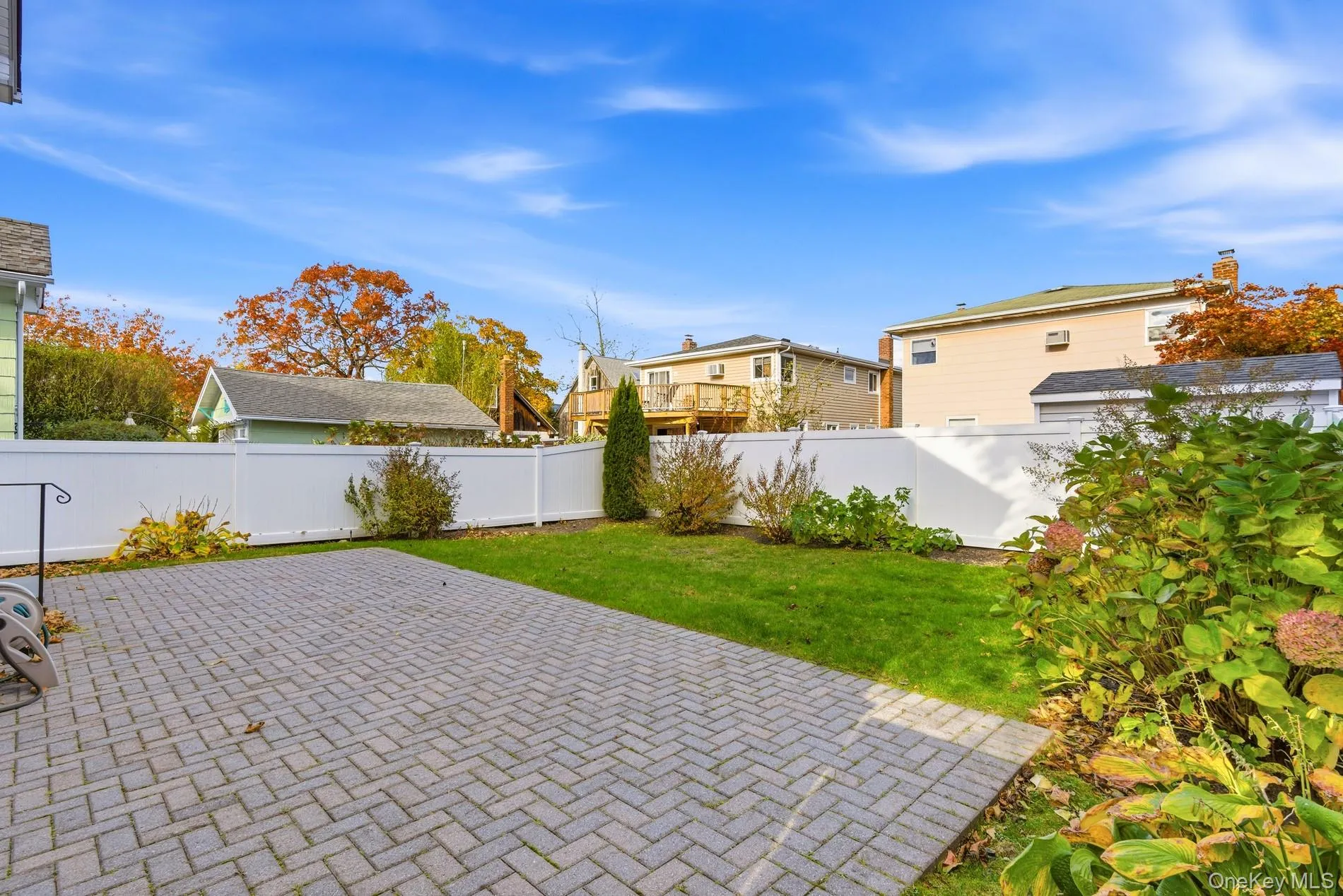 Fenced Private backyard with patio. Fenced Private backyard with patio.