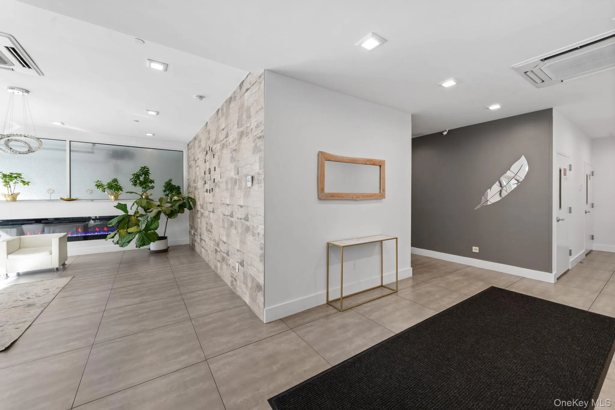 Community lobby with recessed lighting Community lobby with recessed lighting