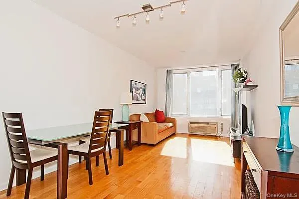 Dining room with light wood finished floors and healthy amount of natural light Dining room with light wood finished floors and healthy amount of natural light