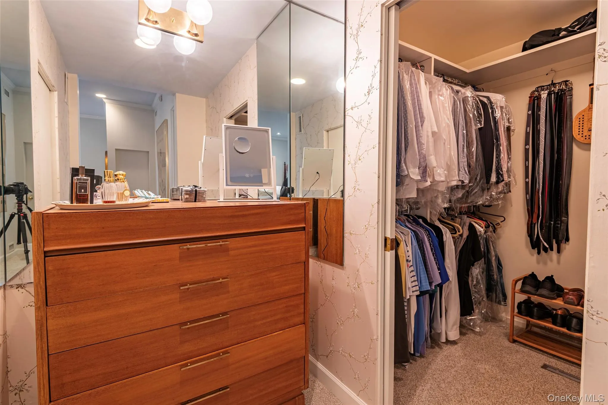 Spacious closet featuring light carpet Spacious closet featuring light carpet