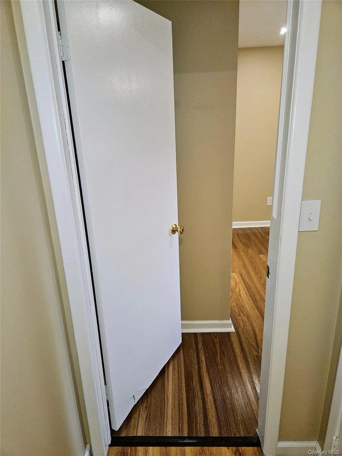 As seen from the hallway. As seen from the hallway.