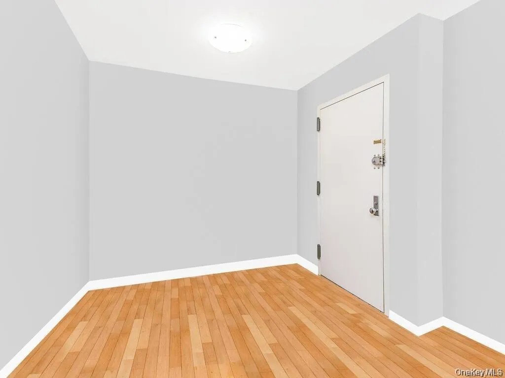 Spare room featuring light wood-type flooring and baseboards Spare room featuring light wood-type flooring and baseboards
