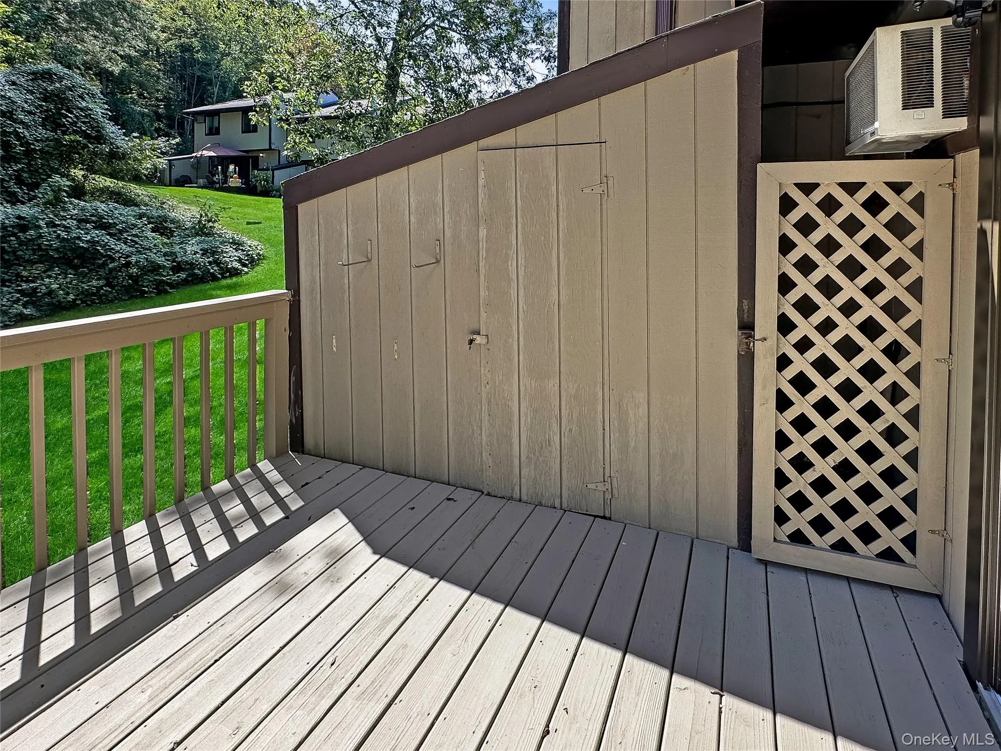 Deck with a lawn Deck with a lawn