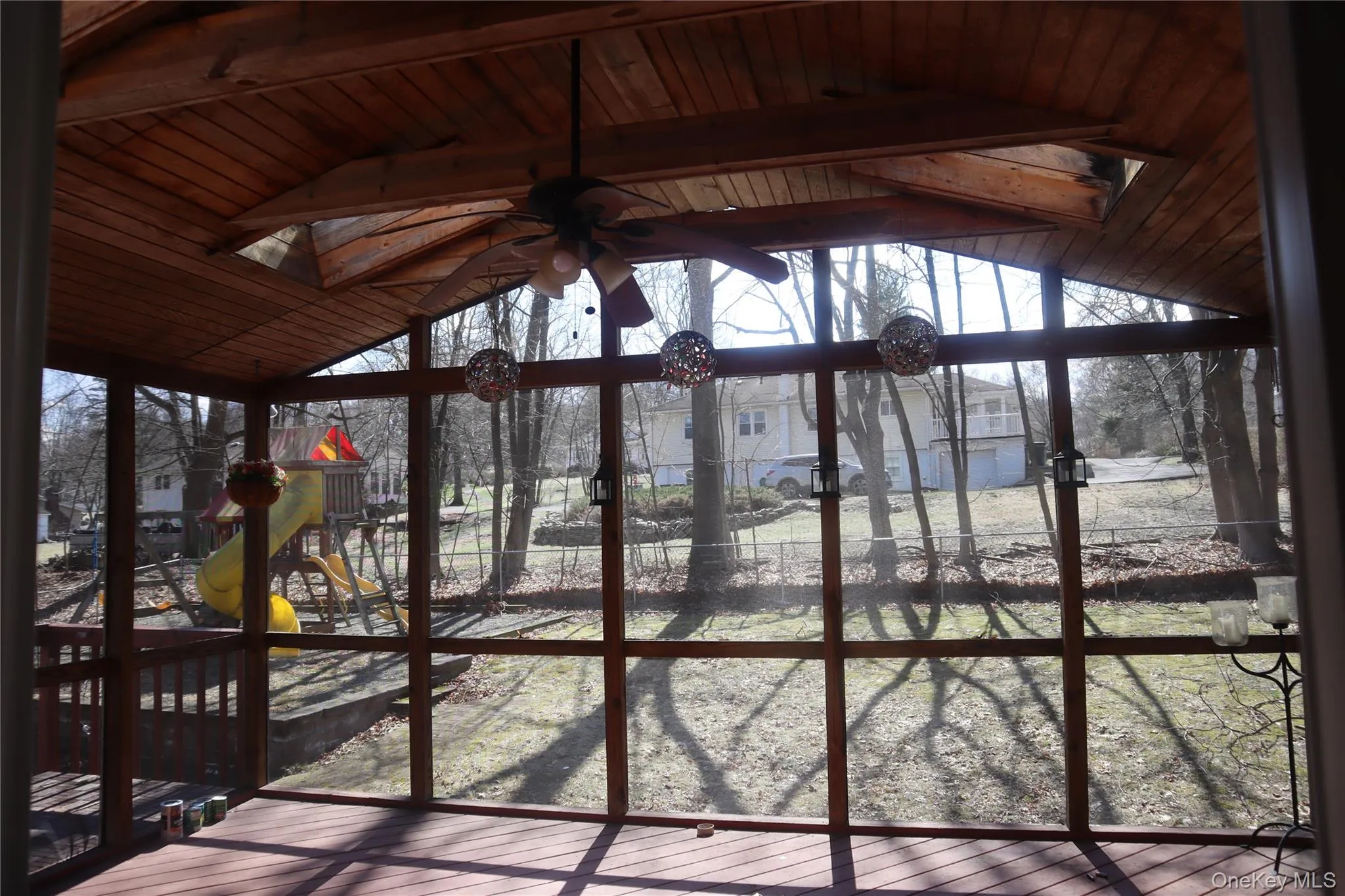 Unfurnished sunroom with a skylight Unfurnished sunroom with a skylight
