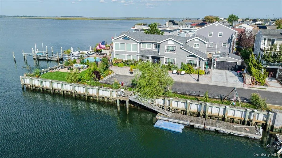 Aerial view of a large body of water Aerial view of a large body of water