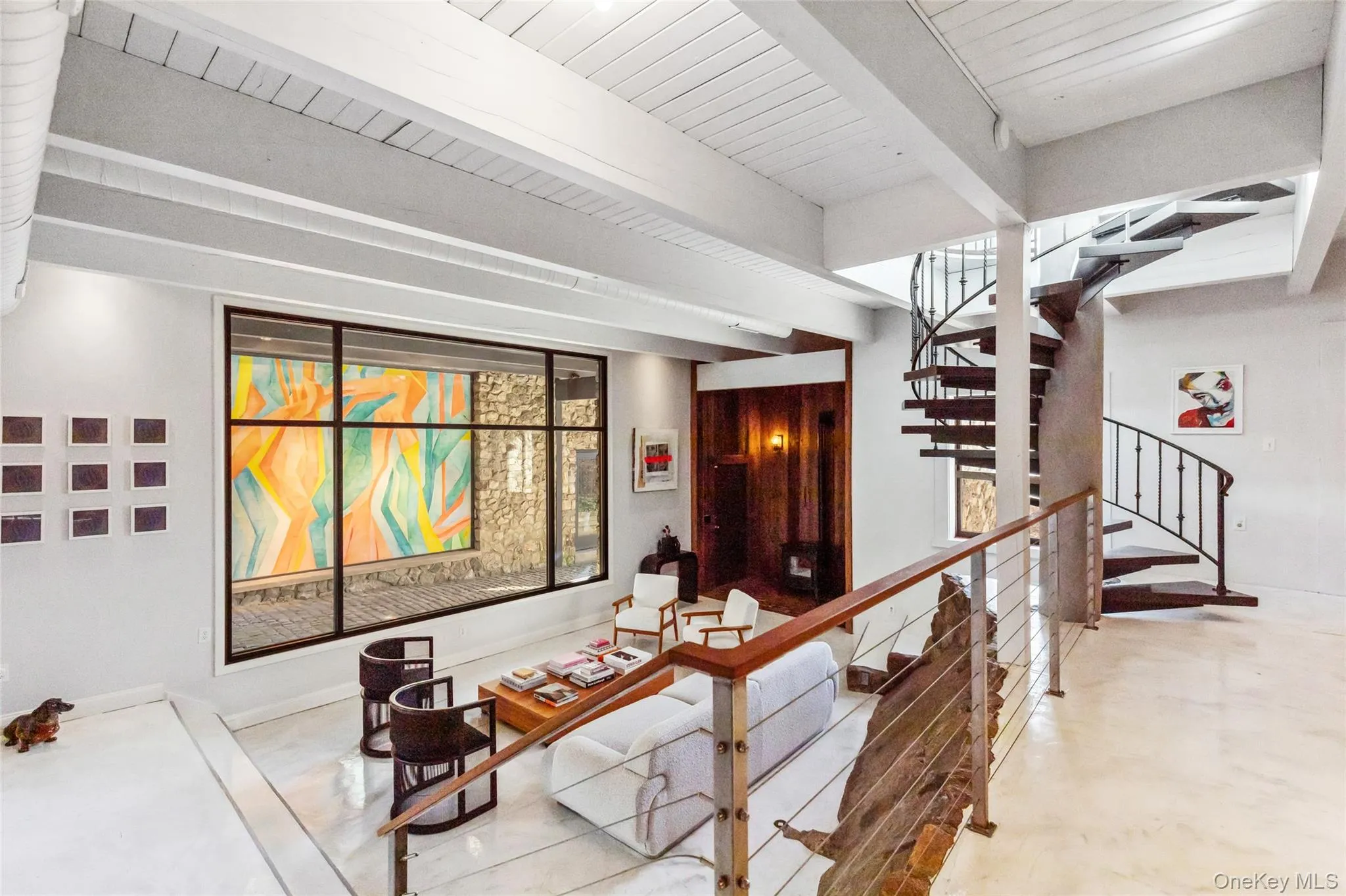 Living room with floor to ceiling windows Living room with floor to ceiling windows