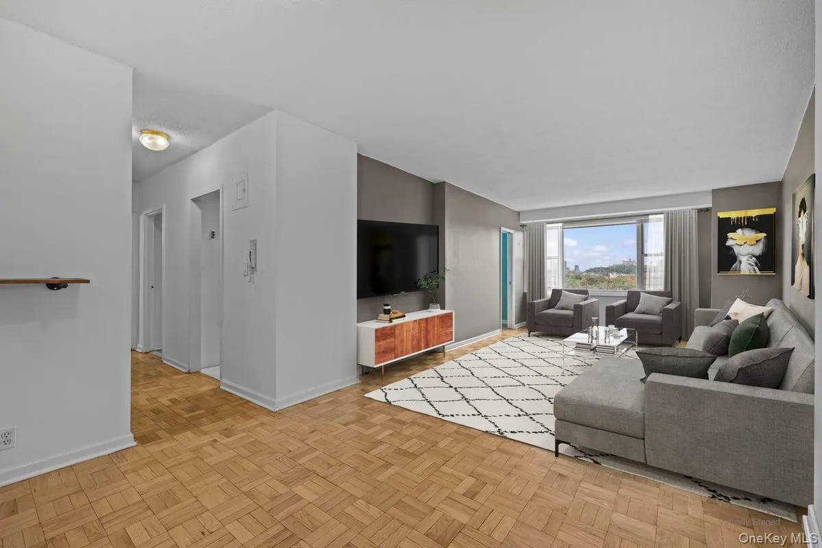 Virtually staged Living room with baseboards Virtually staged Living room with baseboards