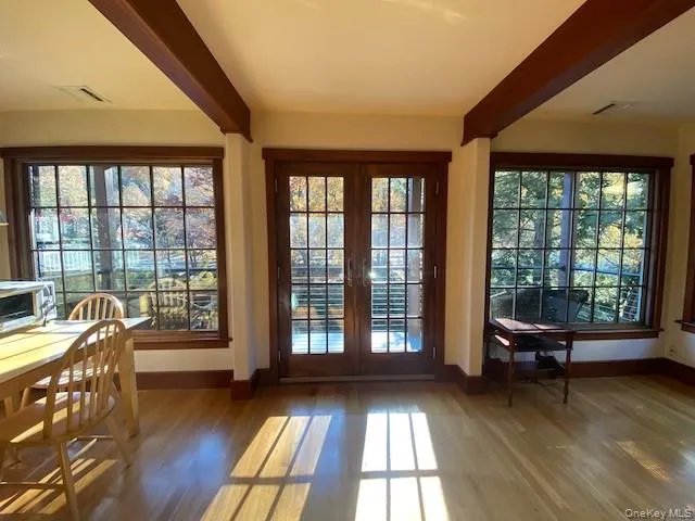 French doors to private deck overlooking Sparkill Creek French doors to private deck overlooking Sparkill Creek