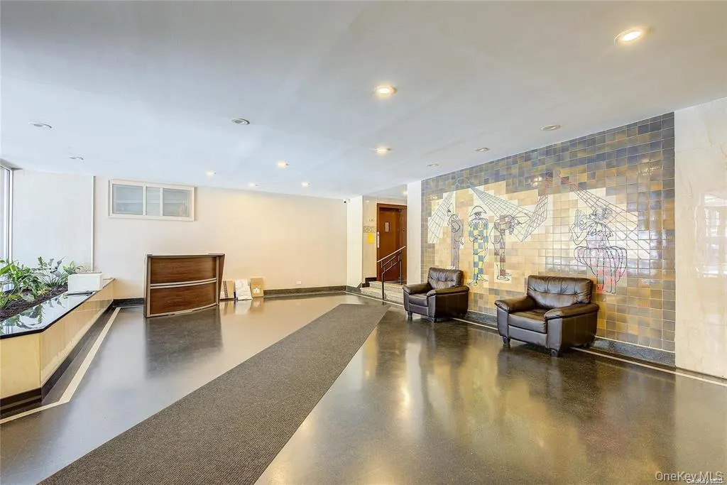 Community lobby with recessed lighting Community lobby with recessed lighting