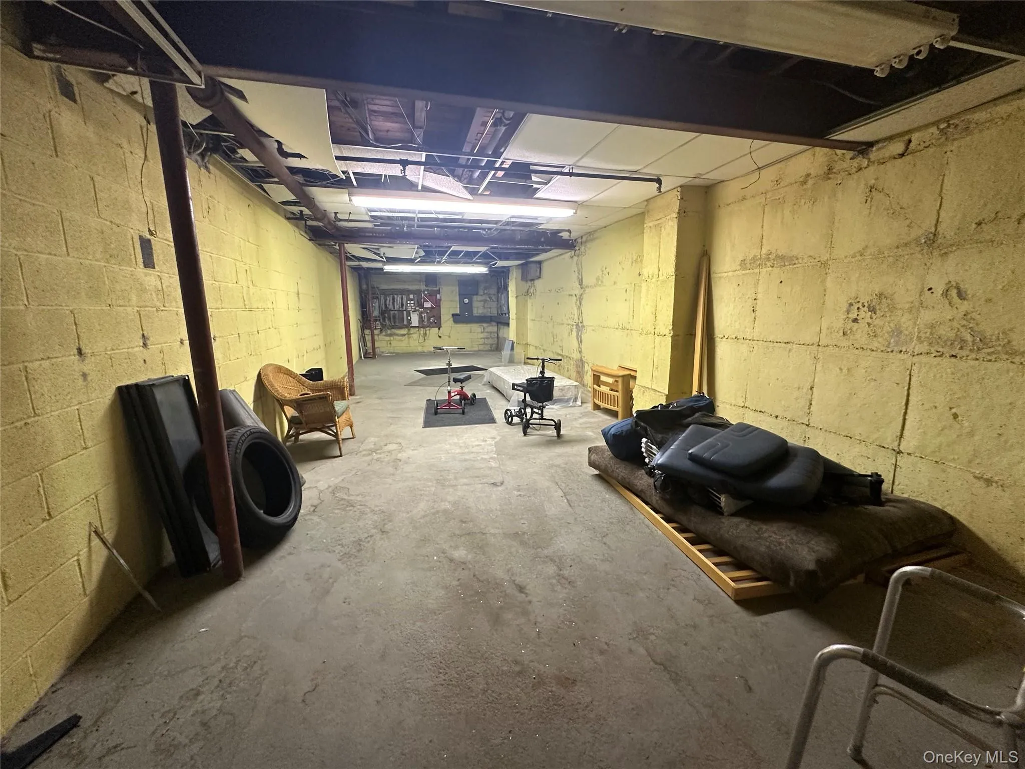 View of unfinished basement View of unfinished basement