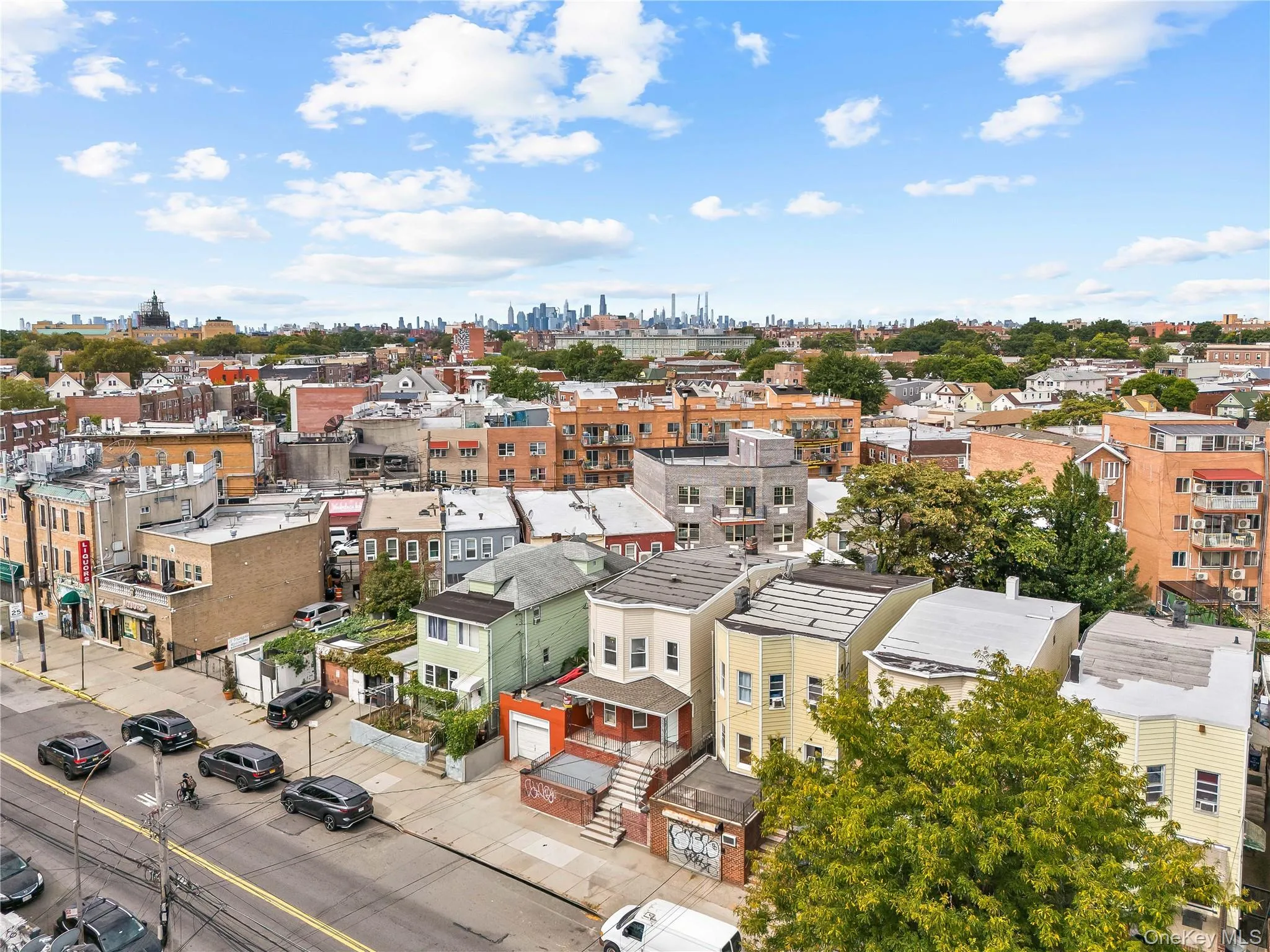 Aerial view of city skyline Aerial view of city skyline