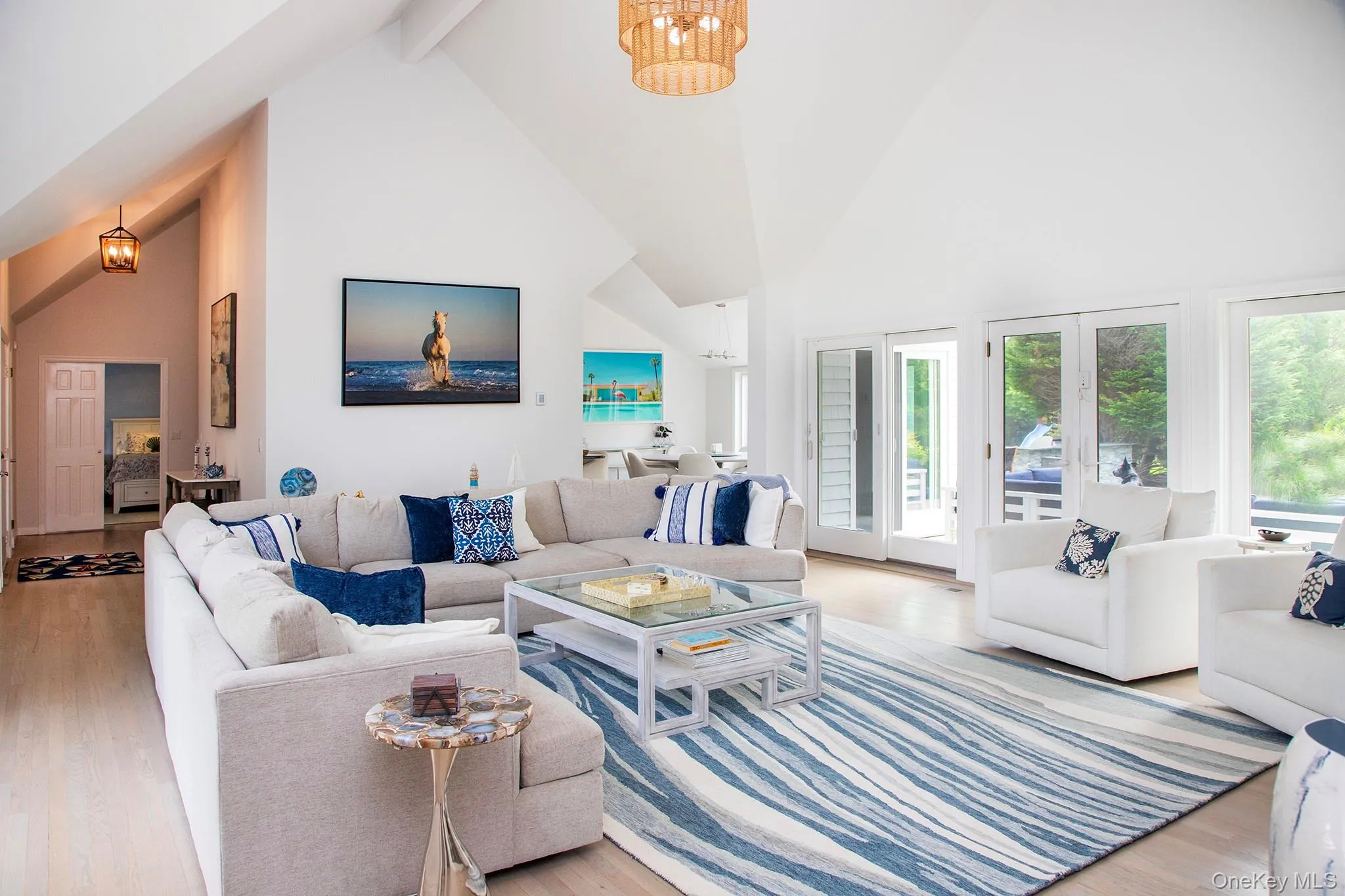 Living area with sliders to deck Living area with sliders to deck