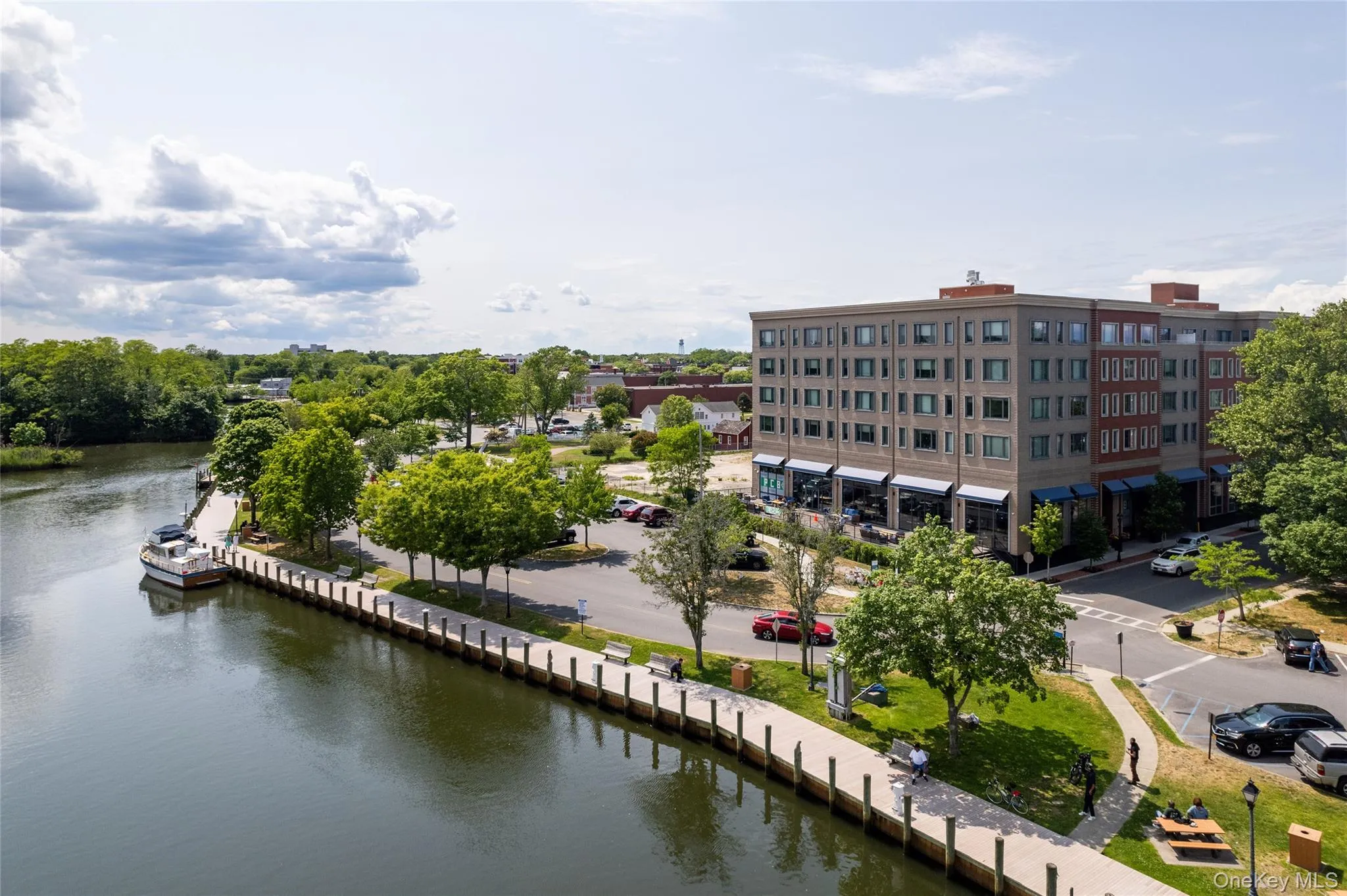 Aerial view of a large body of water Aerial view of a large body of water
