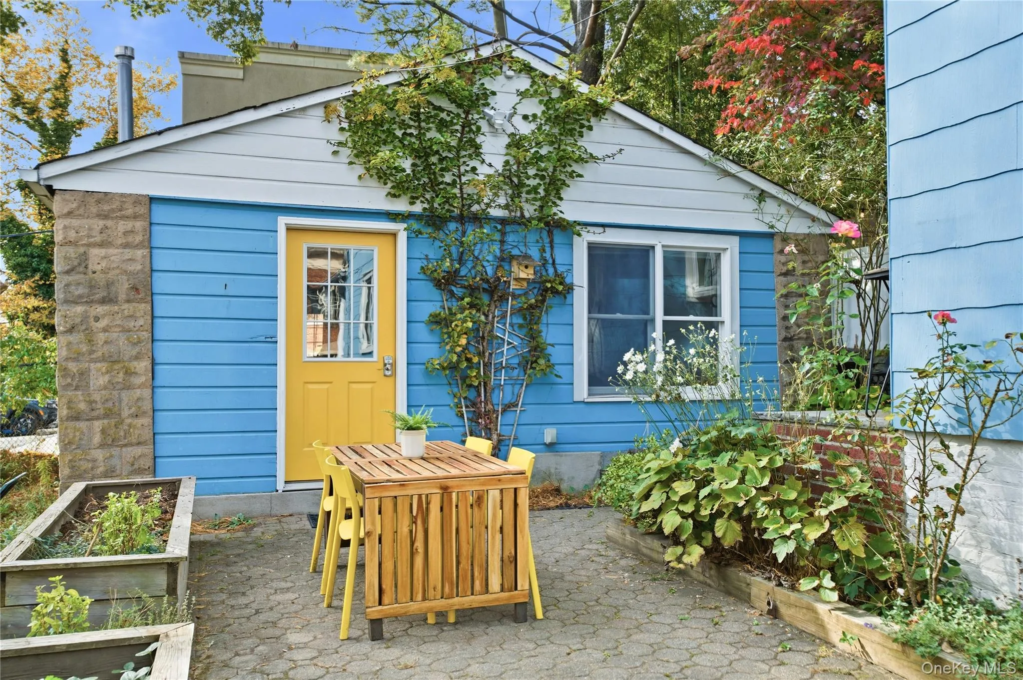 View of outdoor structure with outdoor dining area View of outdoor structure with outdoor dining area