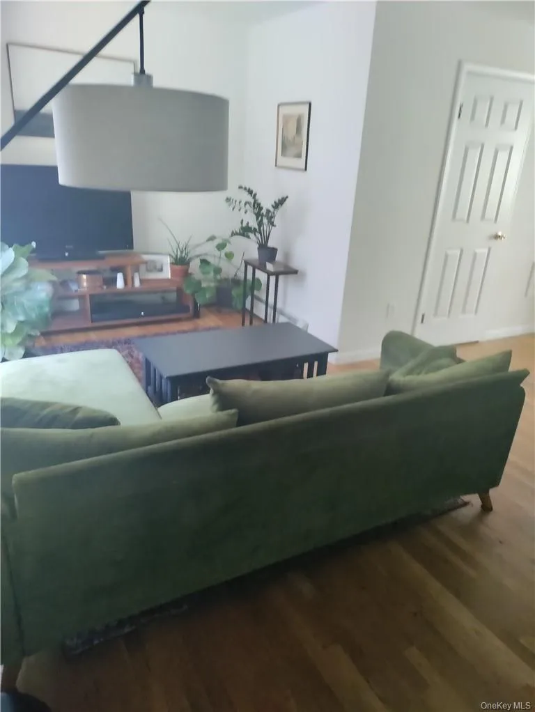 Living room with hardwood flooring Living room with hardwood flooring