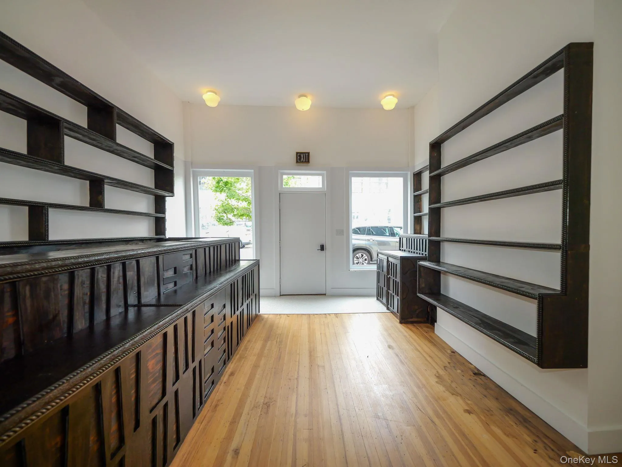 Entryway with light wood-style flooring Entryway with light wood-style flooring