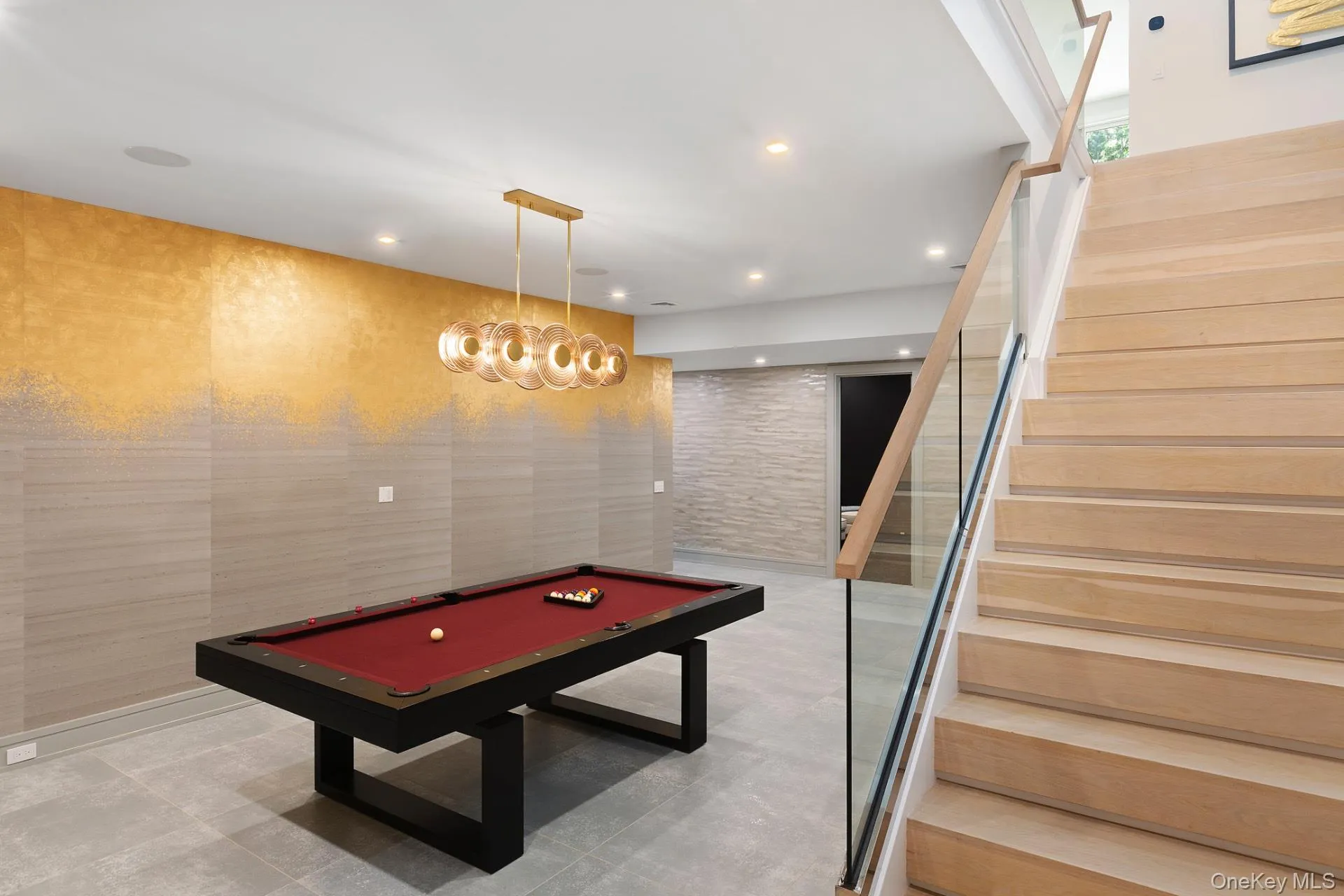 Recreation room featuring billiards table and recessed lighting Recreation room featuring billiards table and recessed lighting