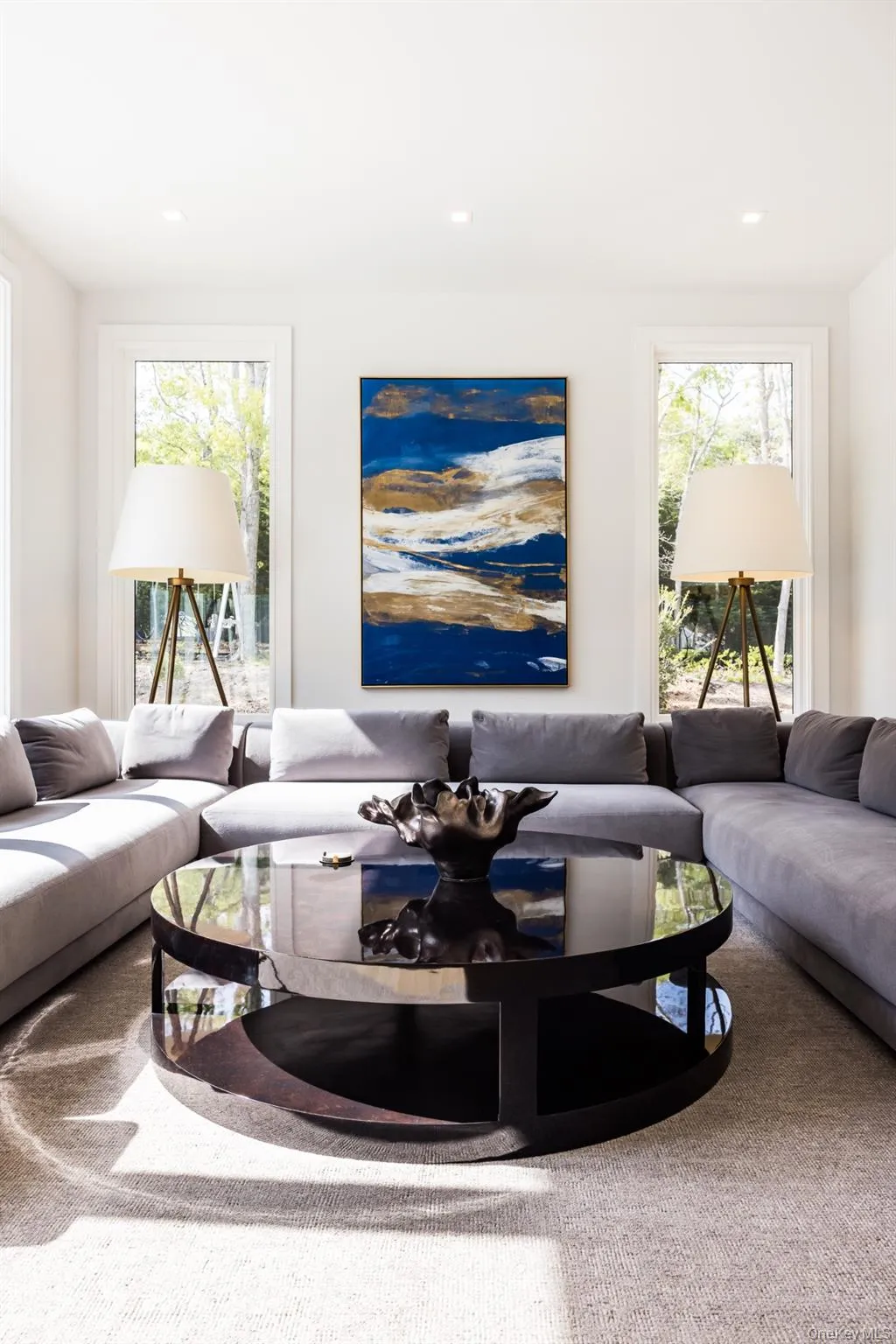 Living area featuring recessed lighting Living area featuring recessed lighting