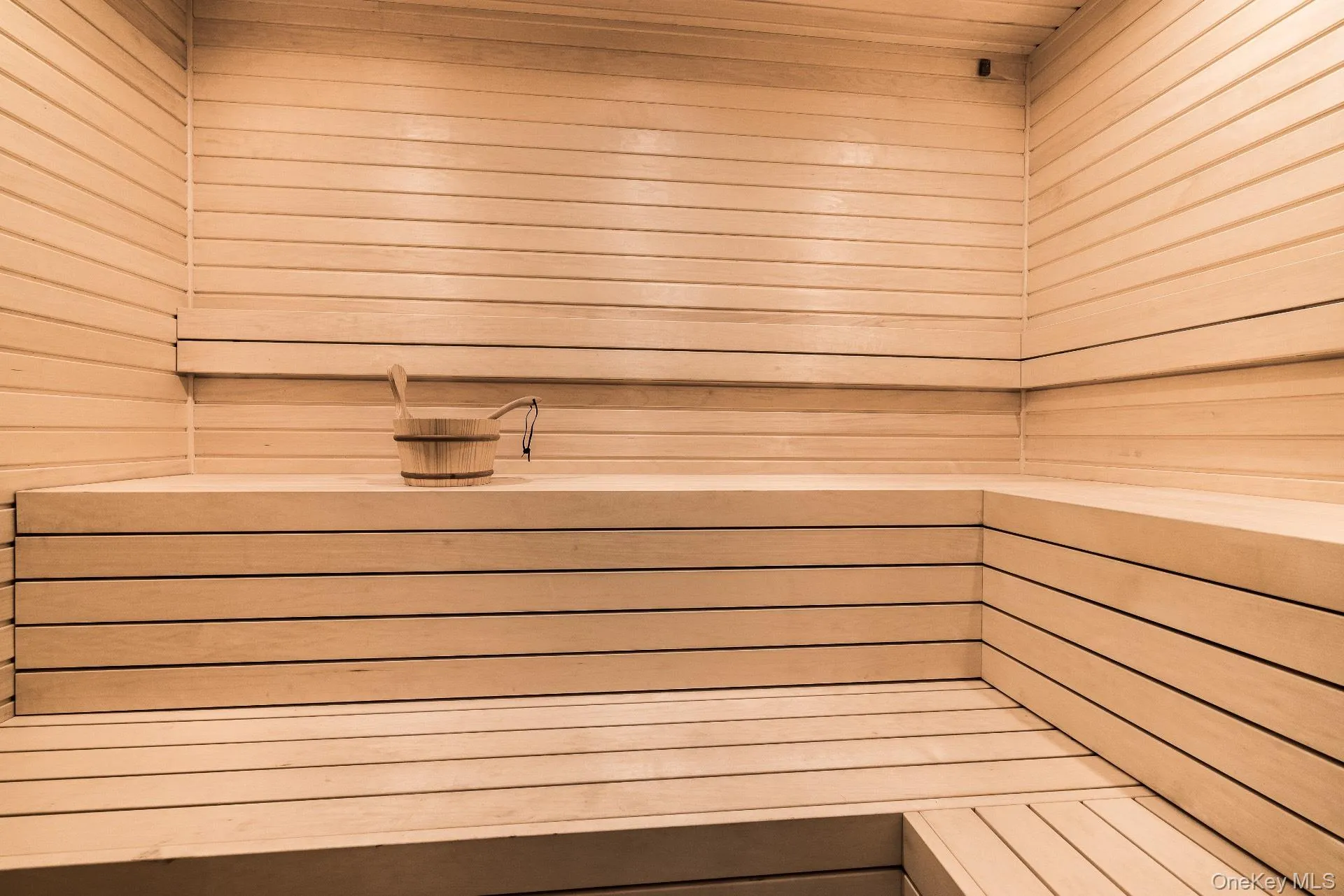 Sauna / steam room with wood walls Sauna / steam room with wood walls