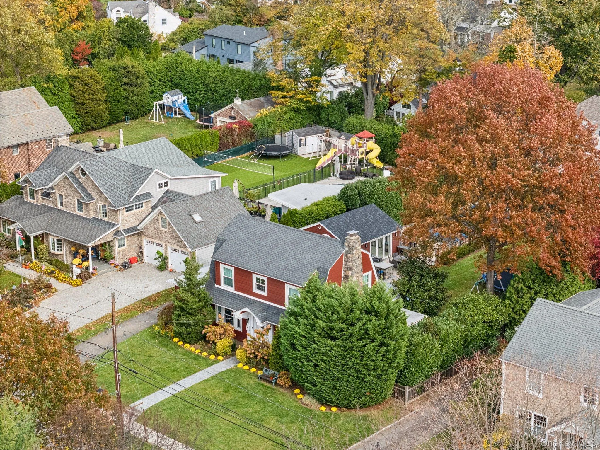 Aerial view of residential area Aerial view of residential area