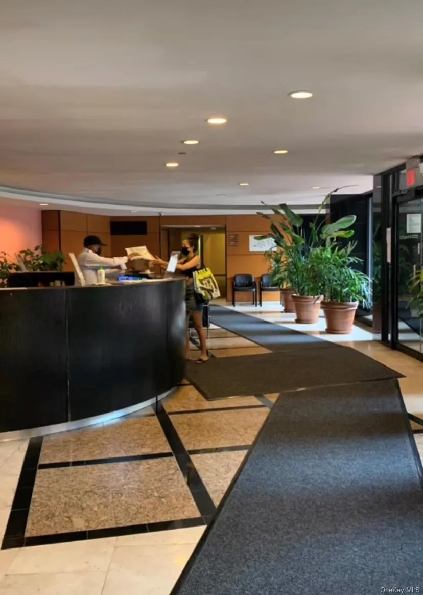 Reception area with recessed lighting Reception area with recessed lighting