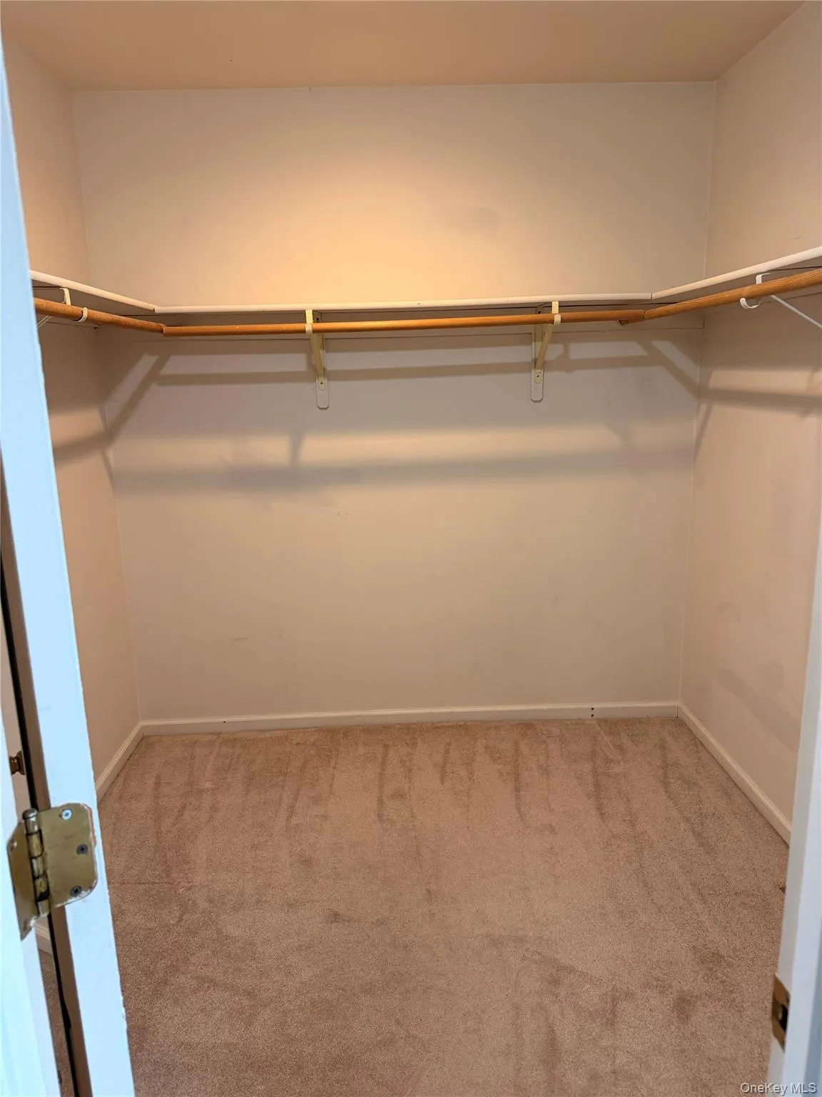 Walk in closet with light colored carpet Walk in closet with light colored carpet
