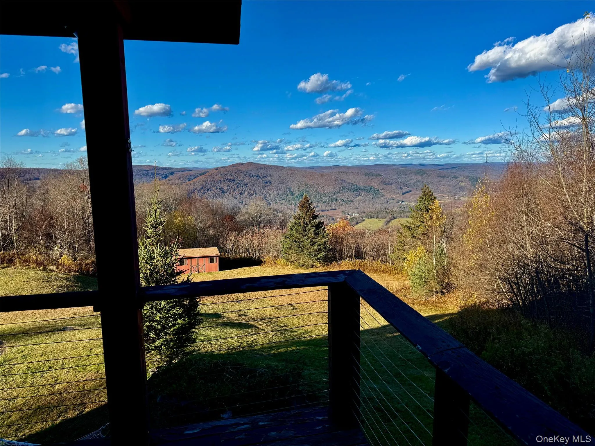 Mountain view with a heavily wooded area Mountain view with a heavily wooded area