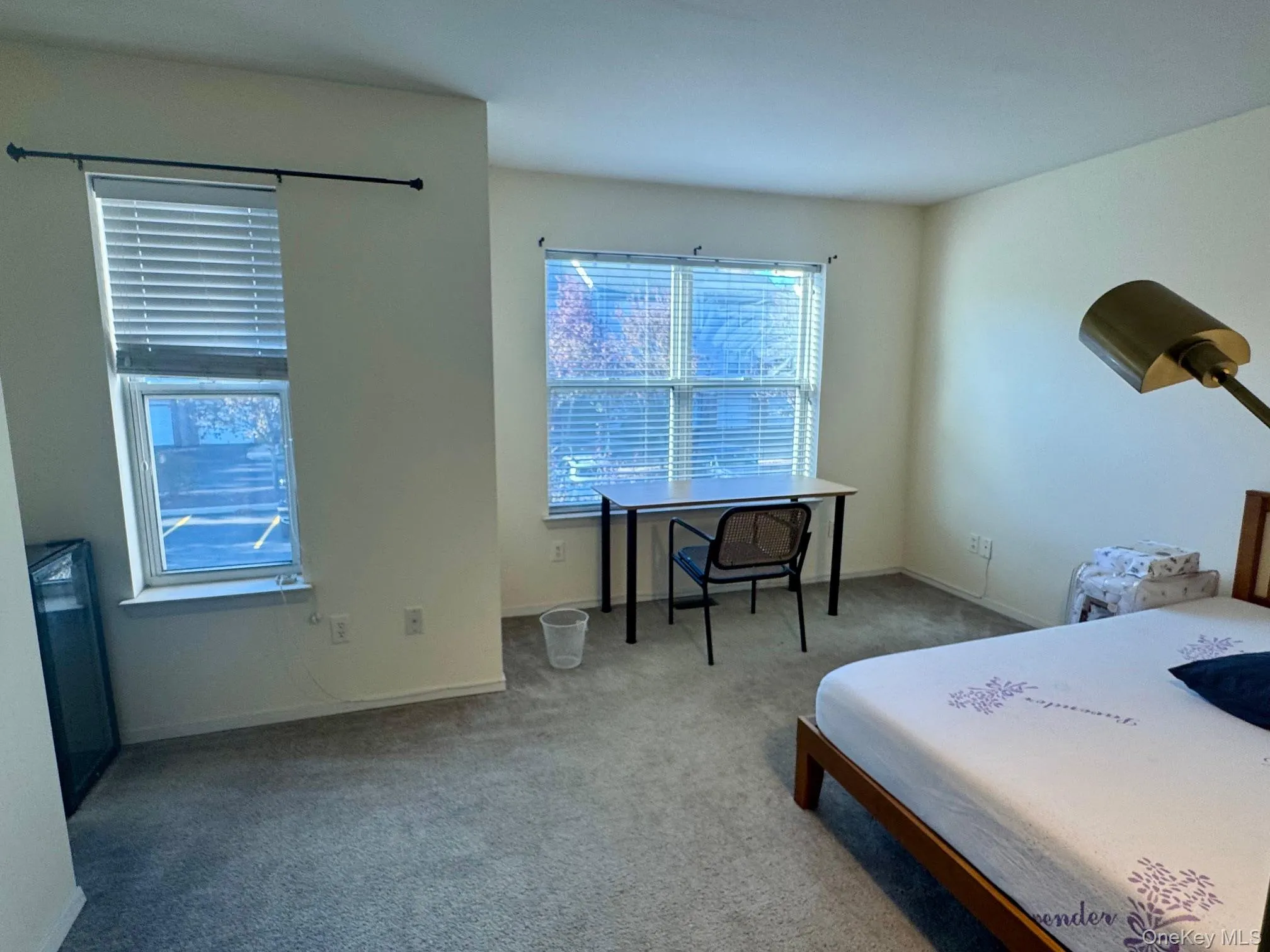 Bedroom featuring light carpet and baseboards Bedroom featuring light carpet and baseboards