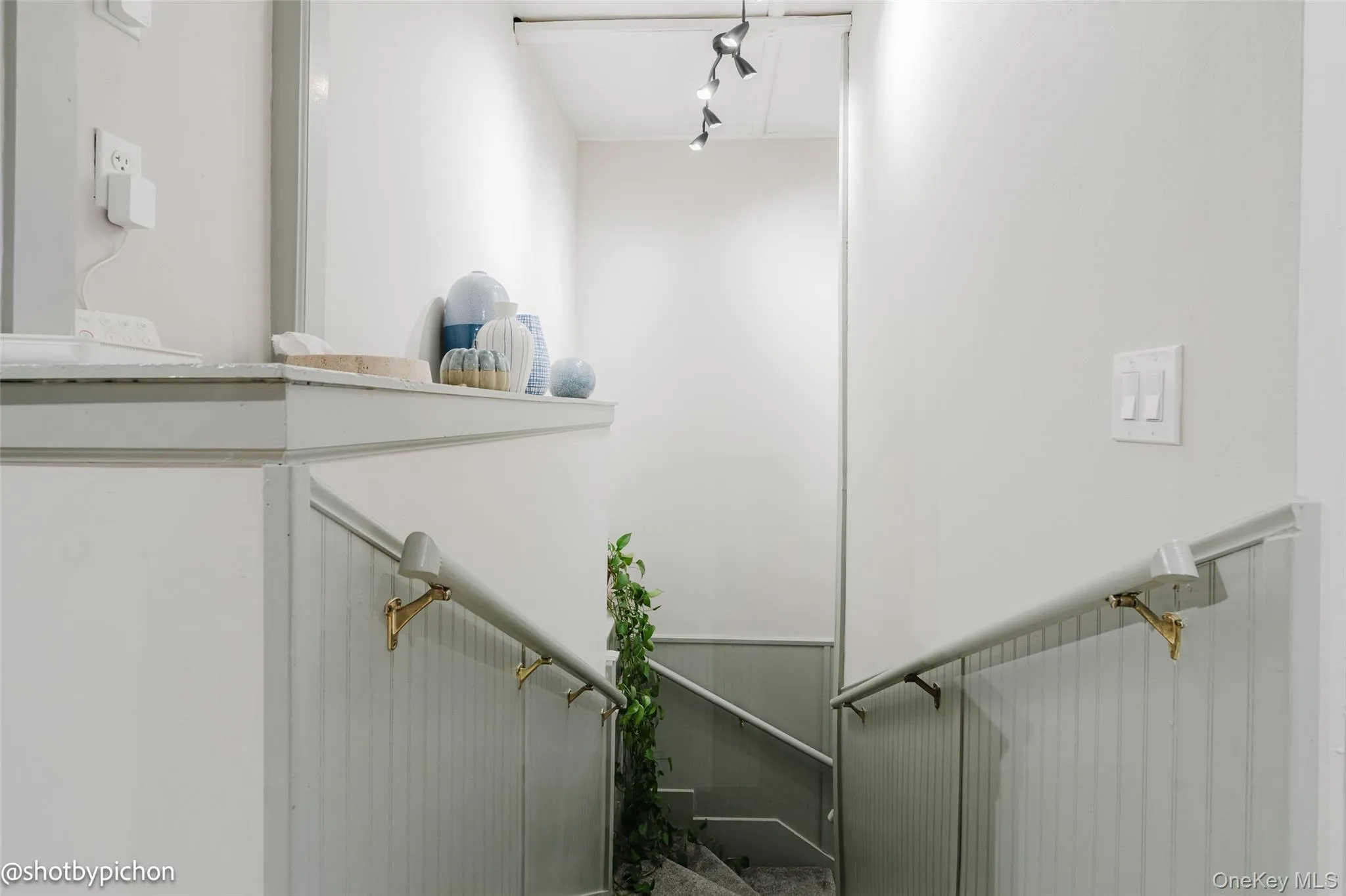 Stairs with track lighting Stairs with track lighting