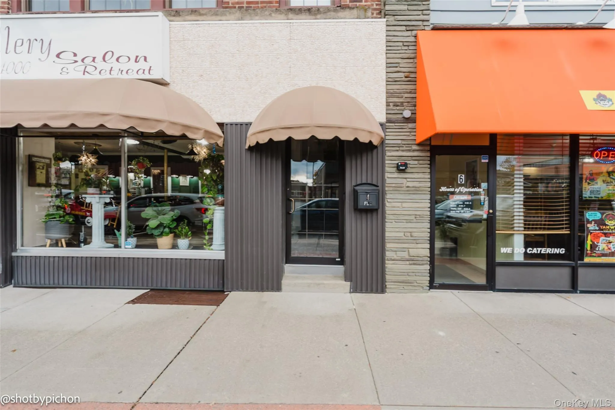 Entrance to property with stone siding Entrance to property with stone siding