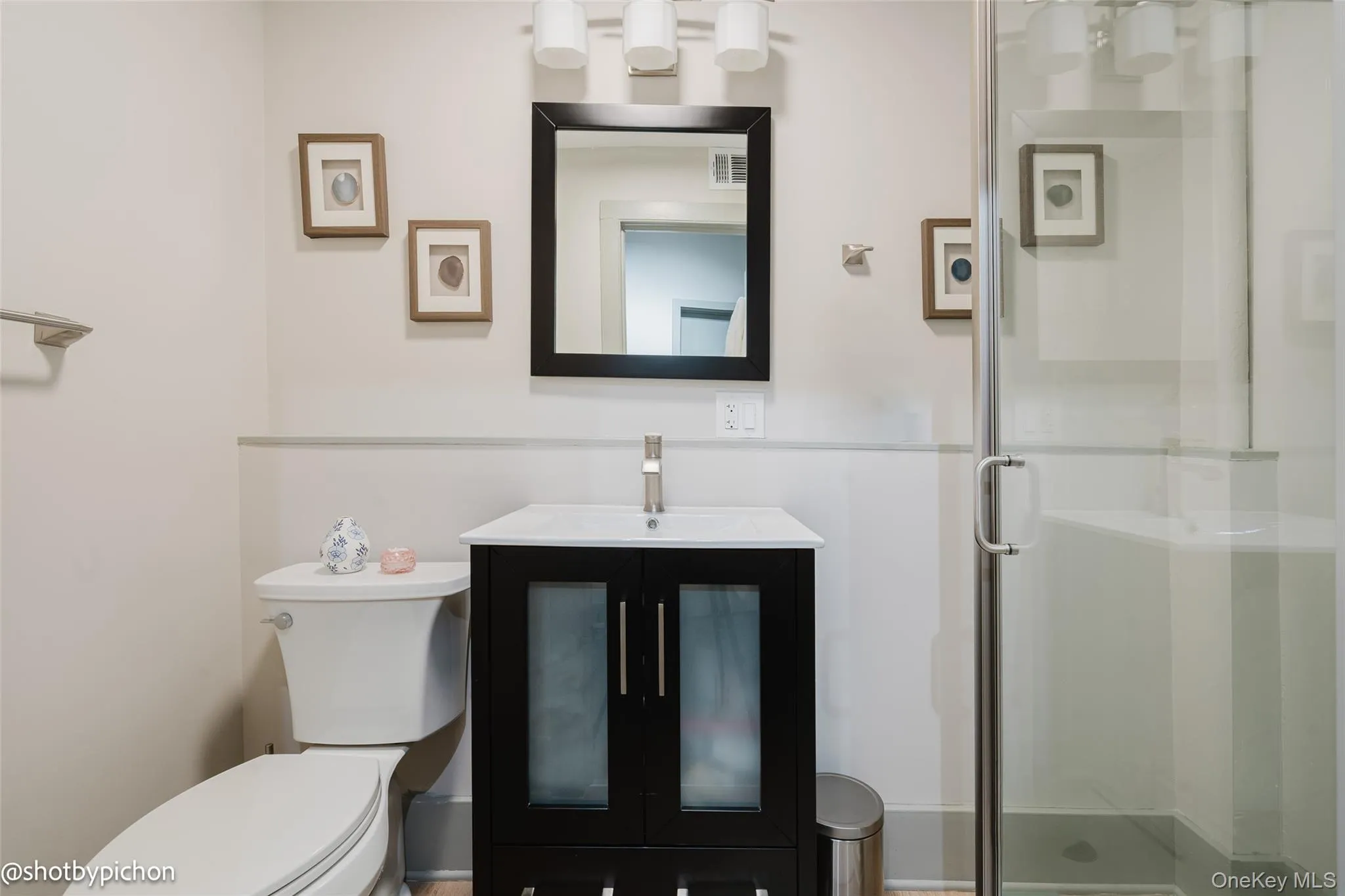 1st Bathroom featuring vanity and a shower stall 1st Bathroom featuring vanity and a shower stall